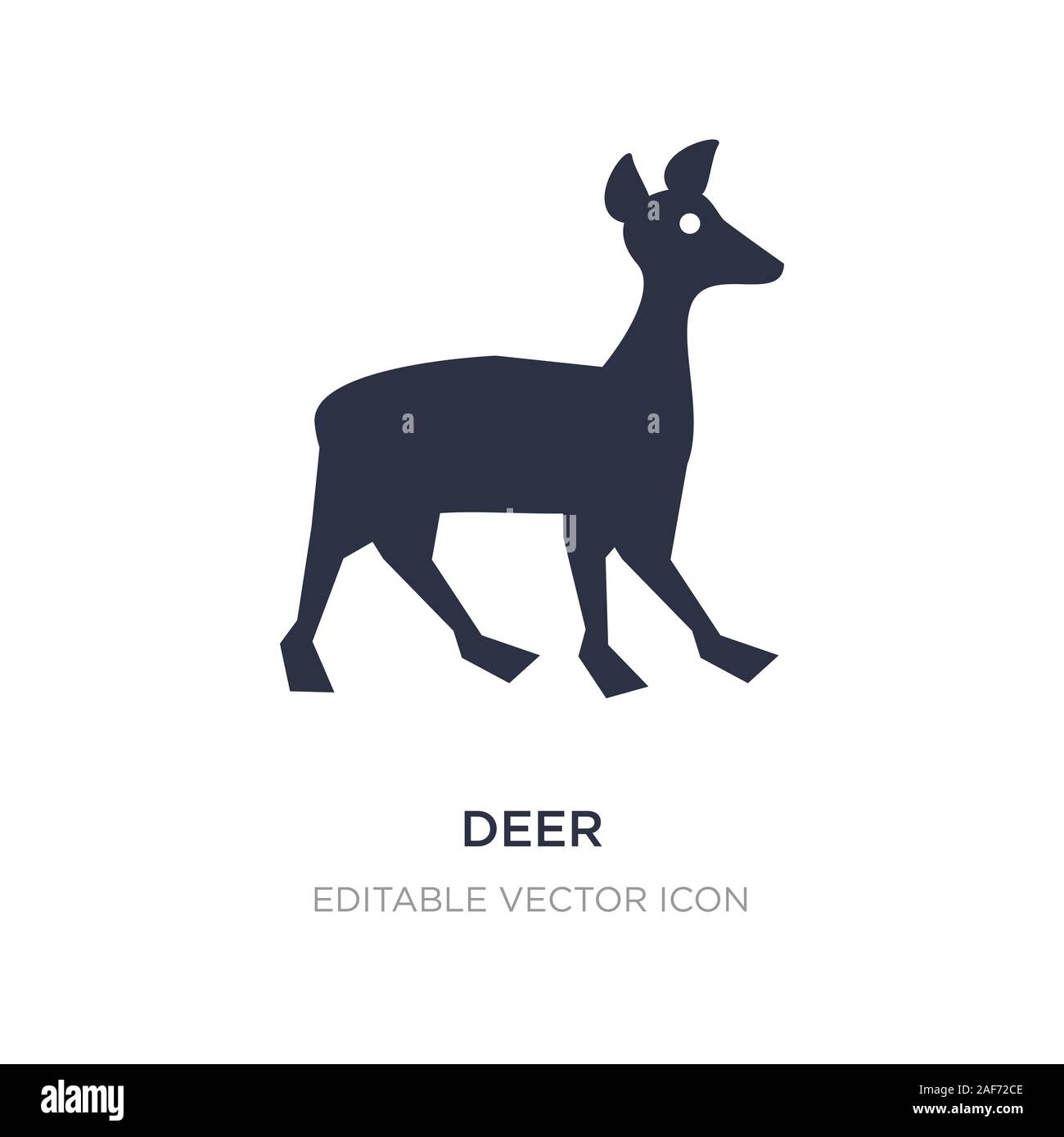 deer icon on white background. Simple element illustration from Animals ...
