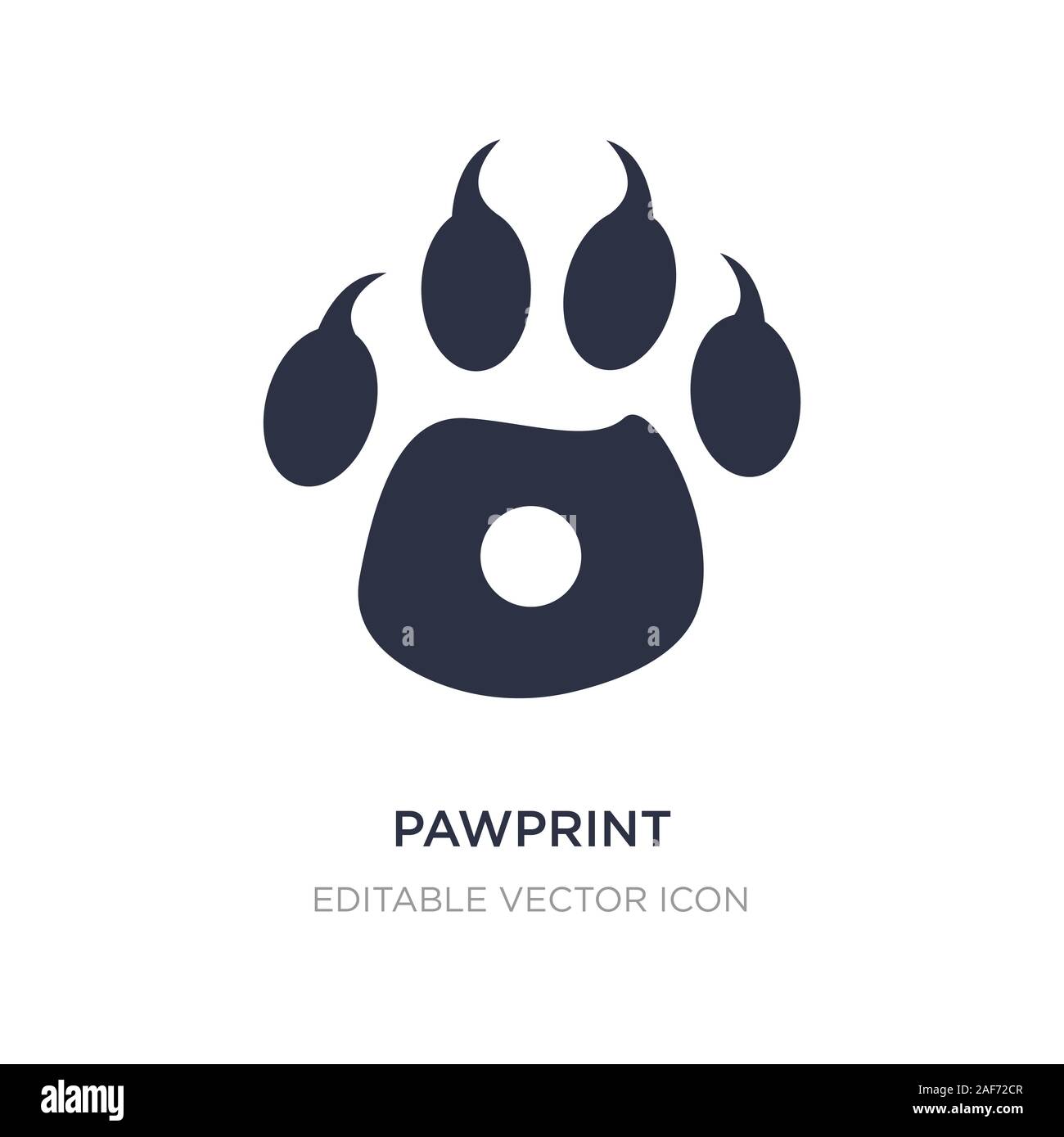 pawprint icon on white background. Simple element illustration from ...