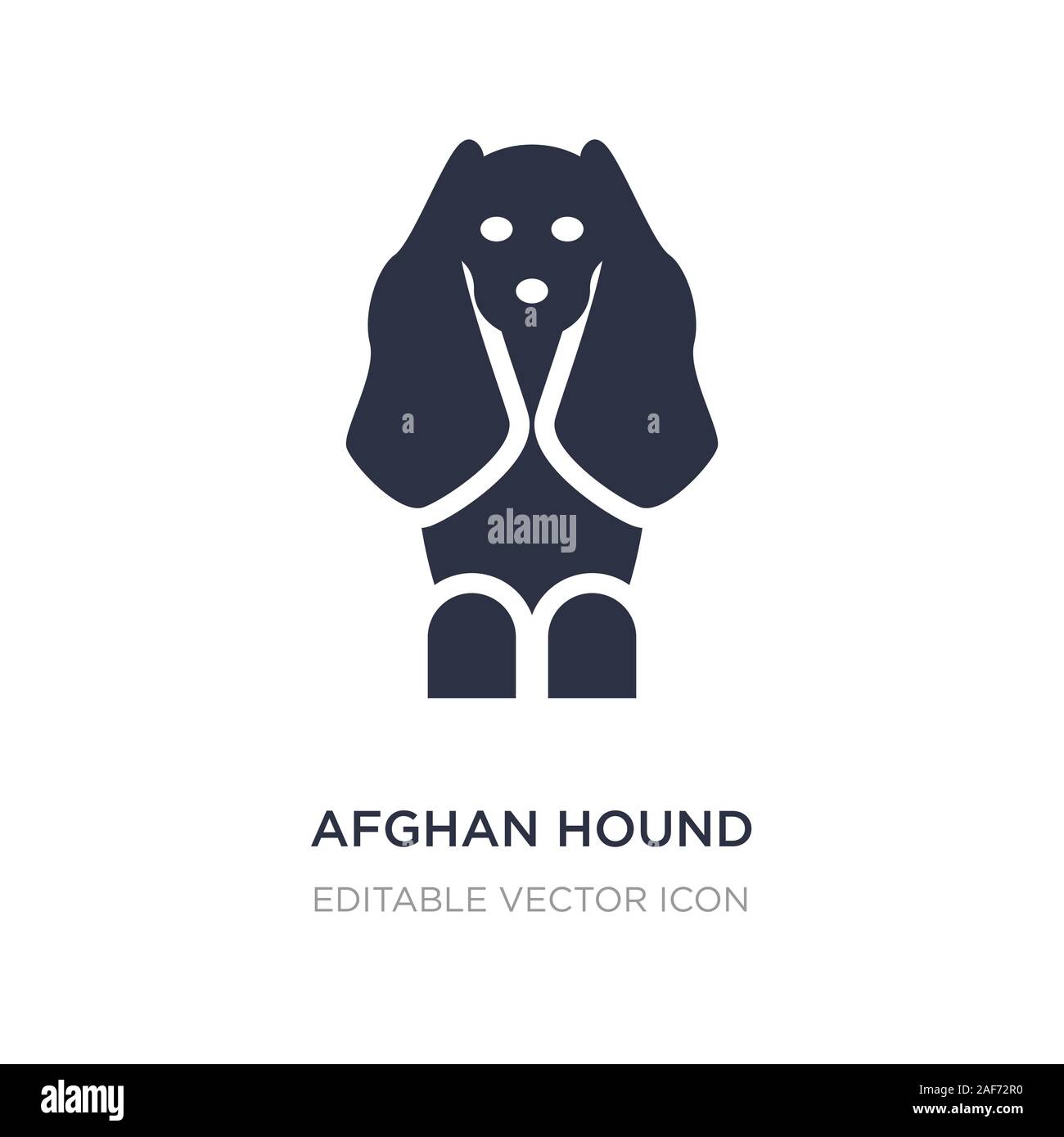 afghan hound icon on white background. Simple element illustration from ...