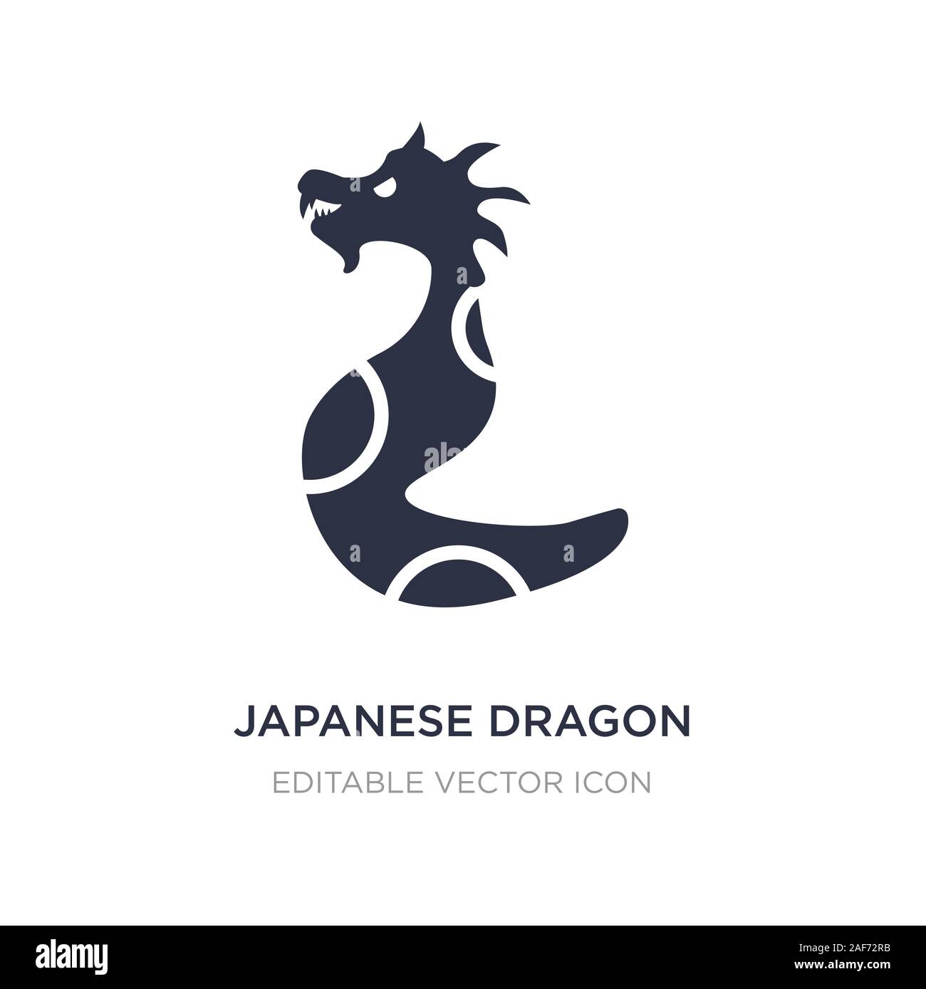 japanese dragon icon on white background. Simple element illustration from Animals concept. japanese dragon icon symbol design. Stock Vector