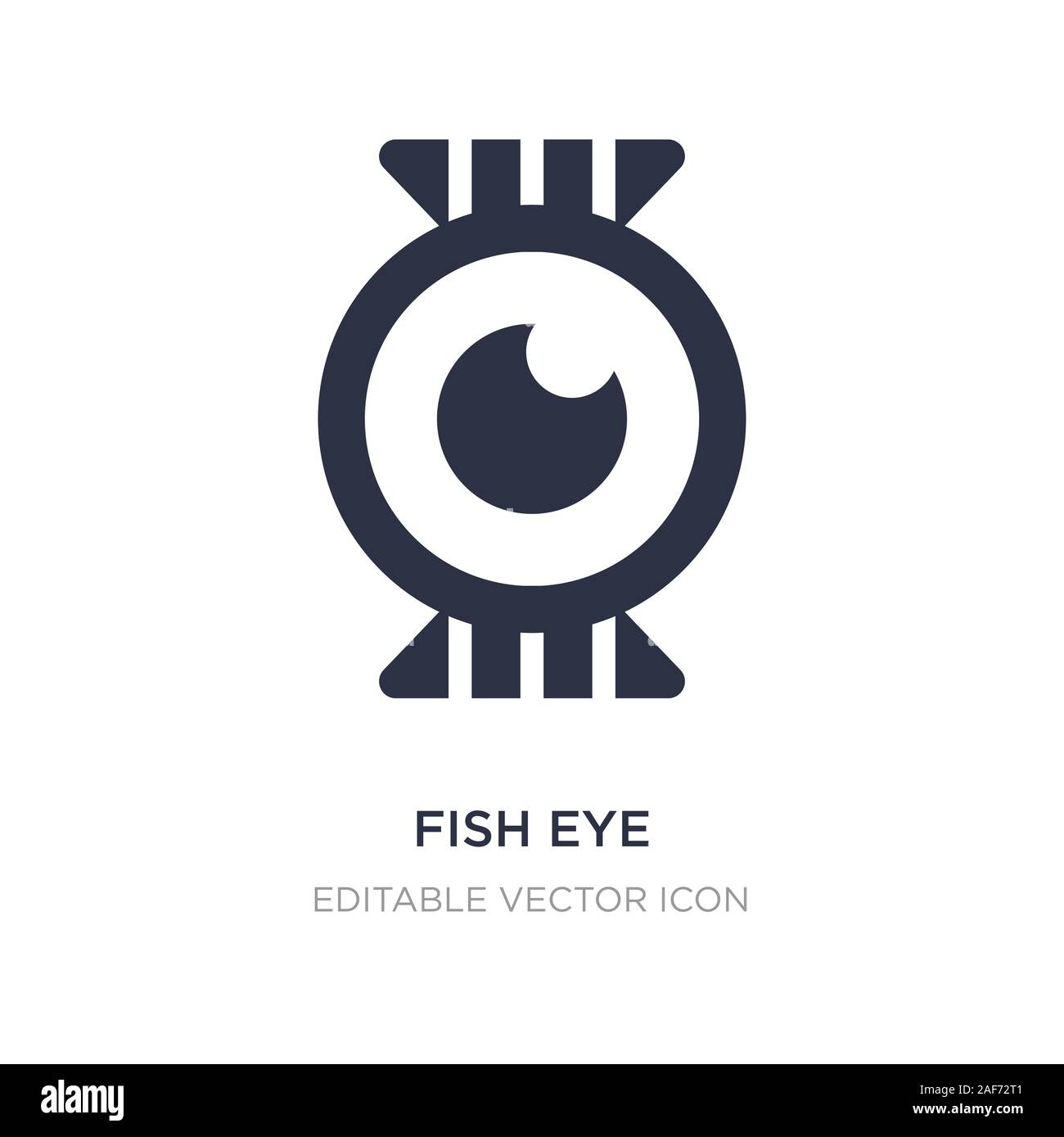 fish eye icon on white background. Simple element illustration from