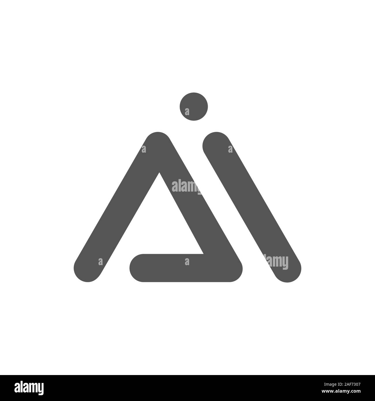 Letter AI logo icon design template elements. Vector Illustration ...
