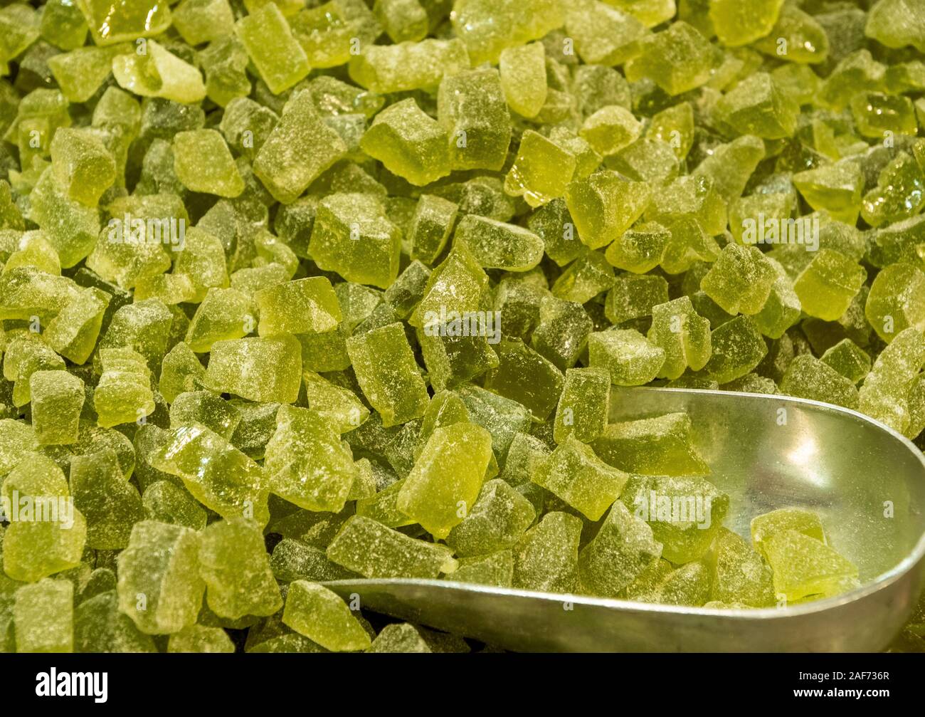 sugar crystals flavored with lemon, yellow candies Stock Photo Alamy