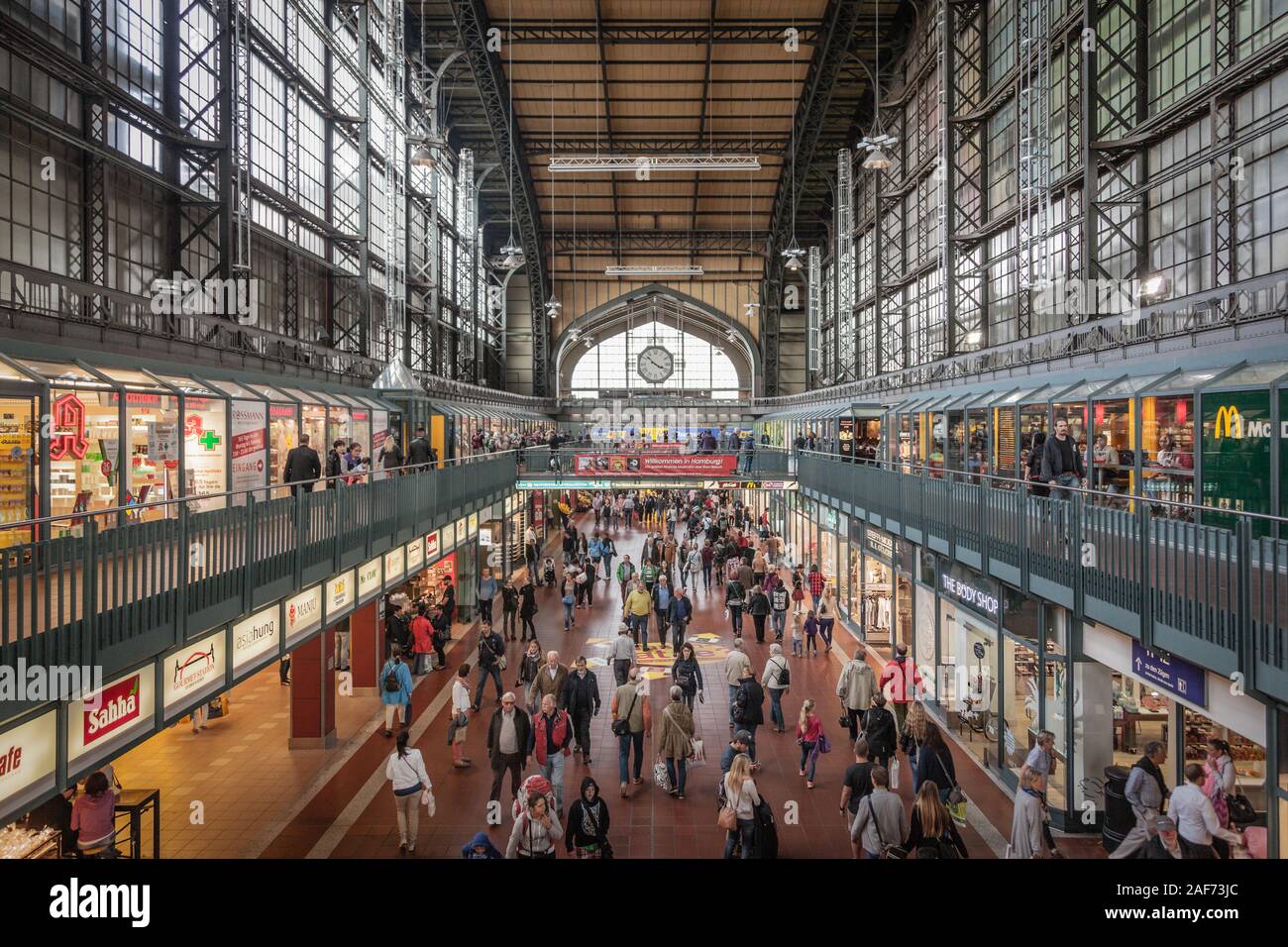 Hamburg main train station Stock Photo