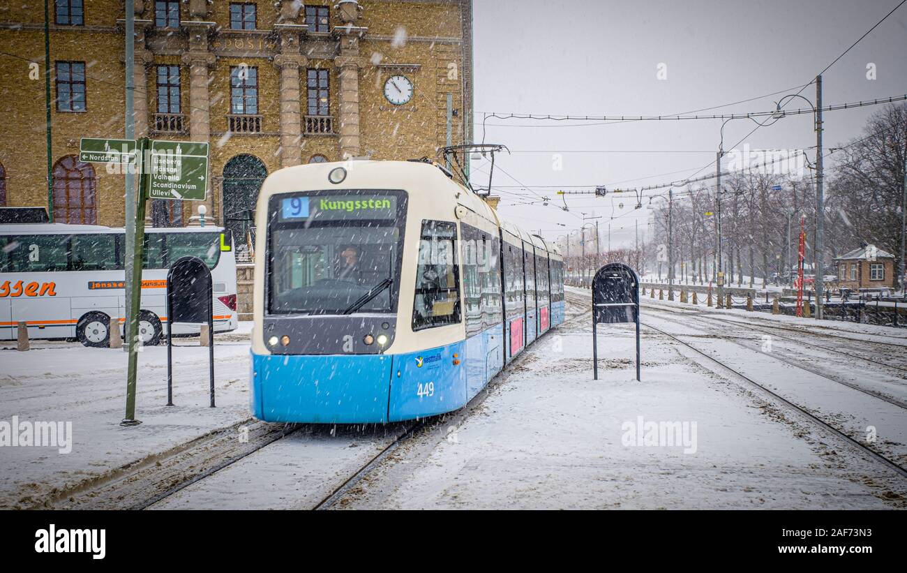 Tram in Gothenburg, Sweden Stock Photo