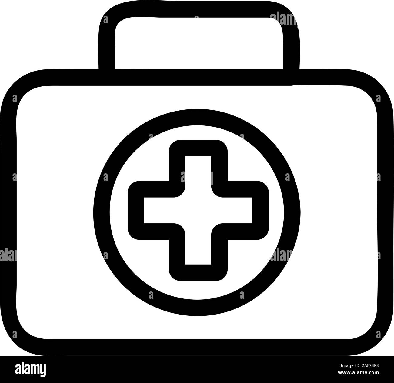 medical first aid kit icon vector. Isolated contour symbol illustration