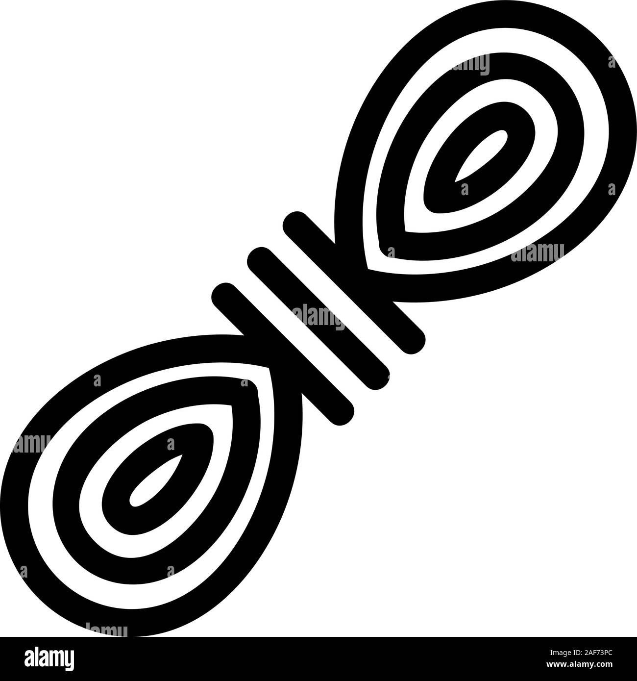 Fastening ropes for climbing icon vector. Isolated contour symbol