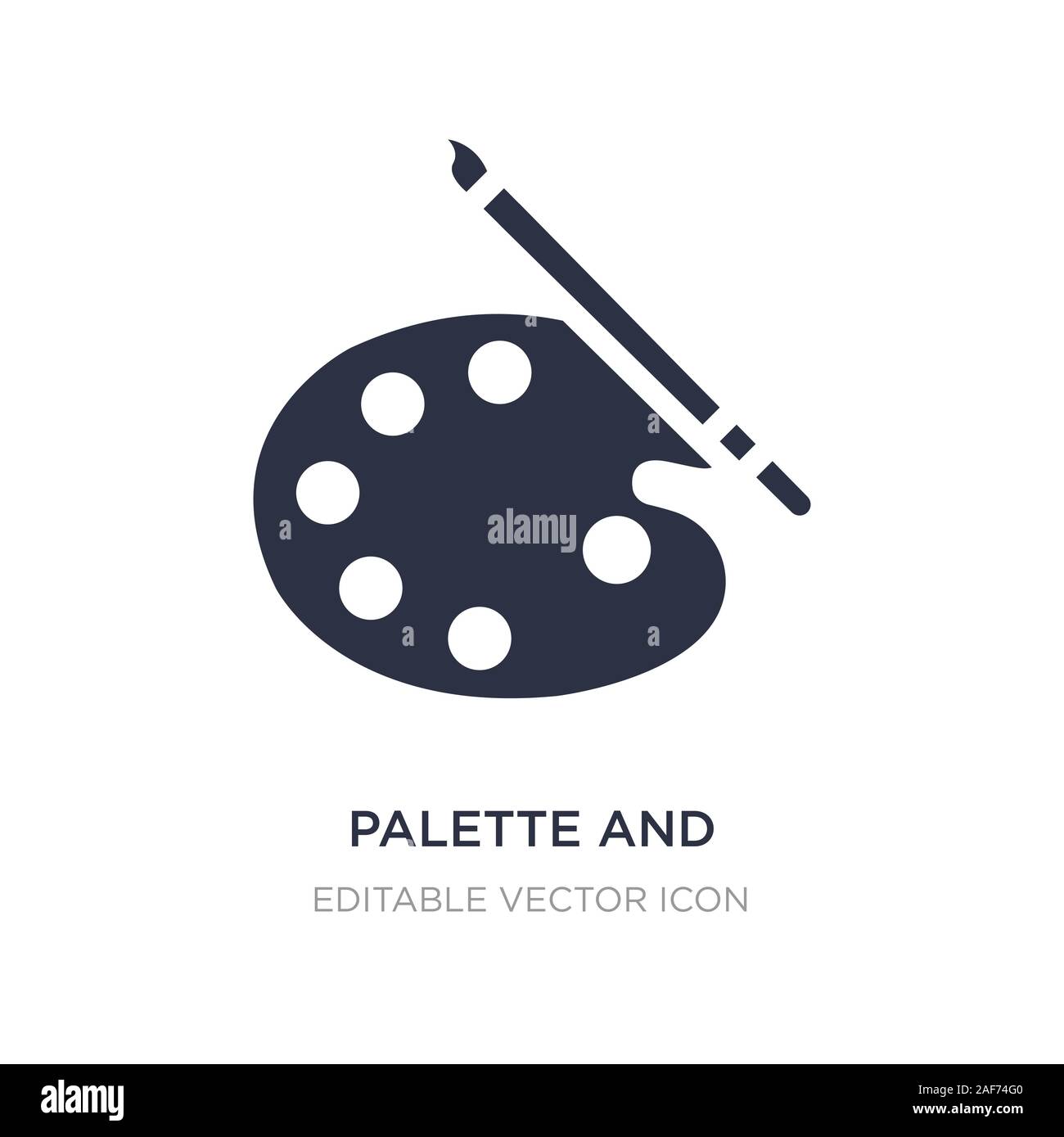 palette and paint brush icon on white background. Simple element ...