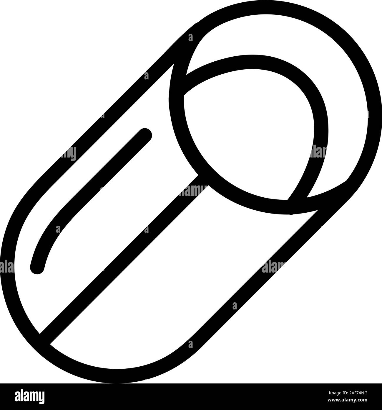 Sleeping mat vector icon. Isolated contour symbol illustration Stock