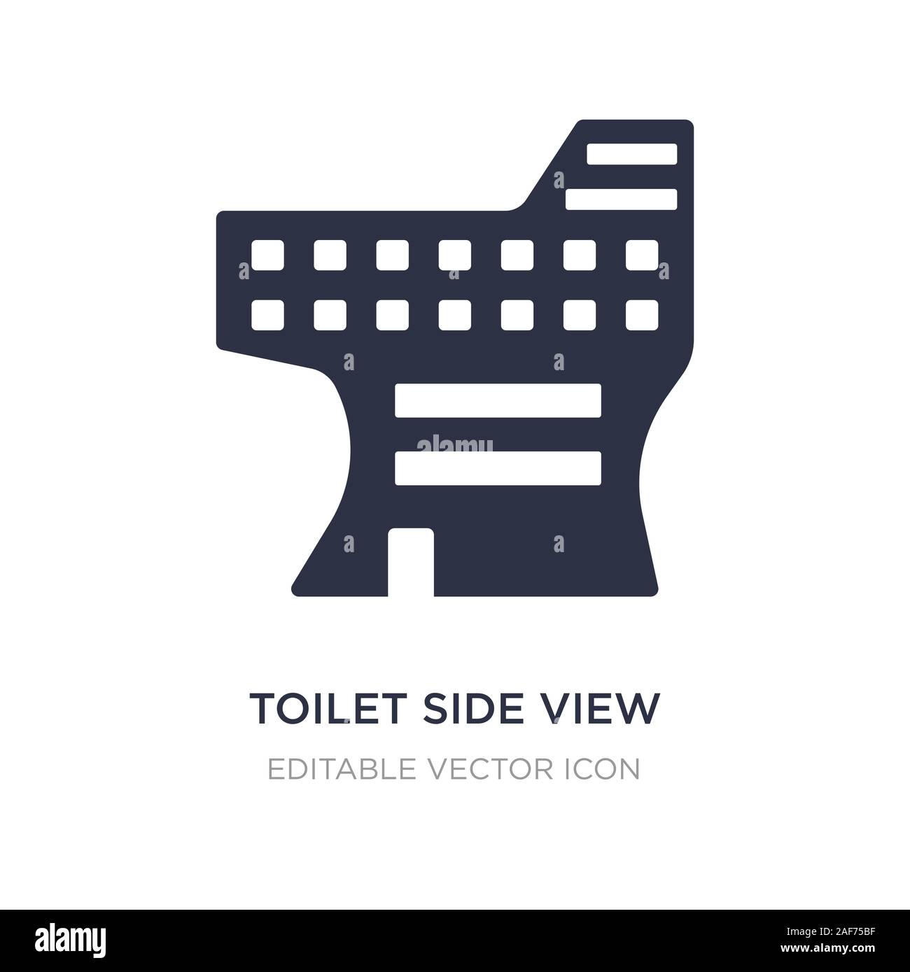 toilet side view icon on white background. Simple element illustration from Buildings concept. toilet side view icon symbol design. Stock Vector