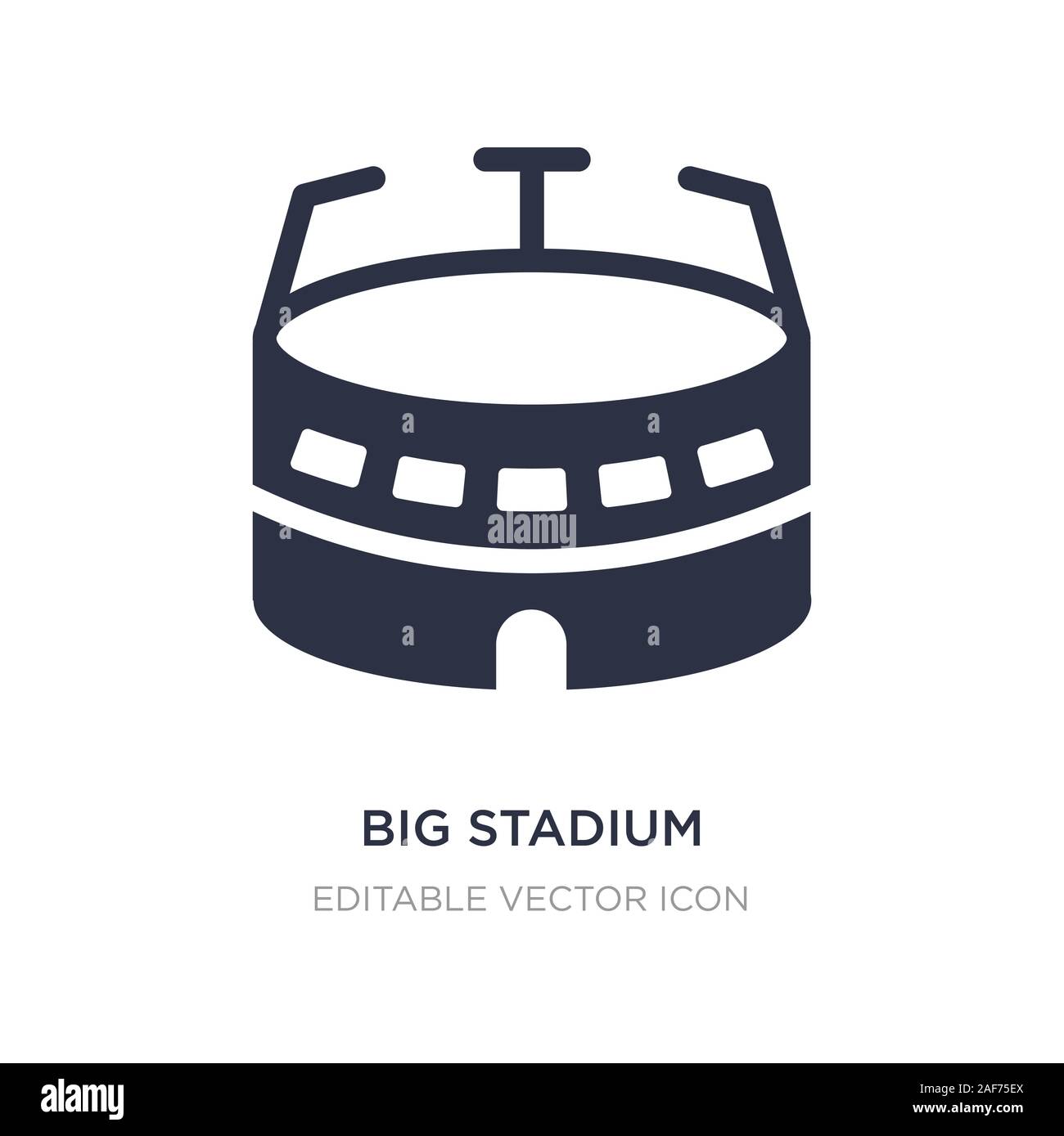 big stadium icon on white background. Simple element illustration from Buildings concept. big stadium icon symbol design. Stock Vector