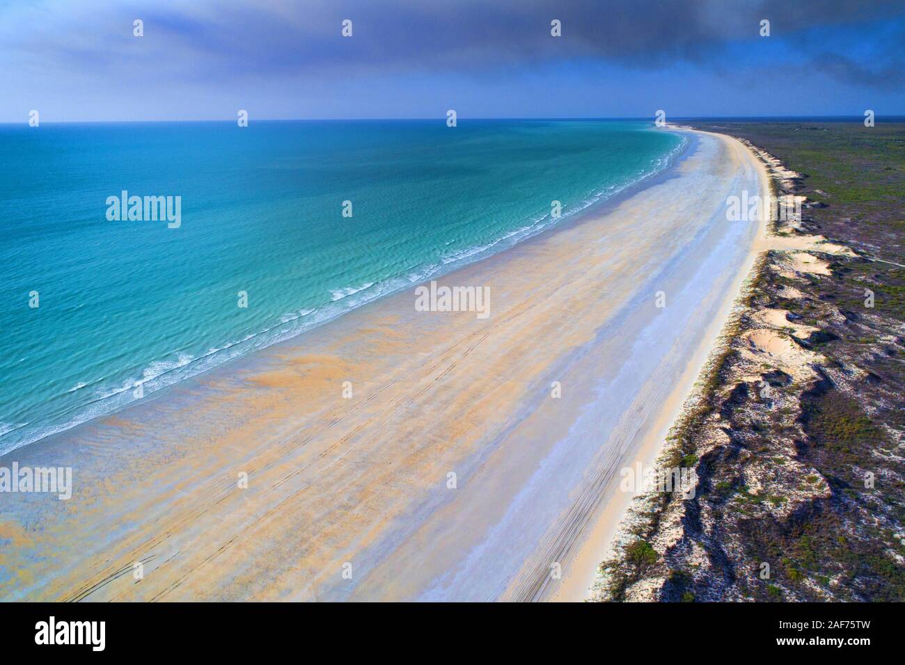 Aerial view along cable beach, Broome, West Kimberley, Western Australia | usage worldwide Stock Photo