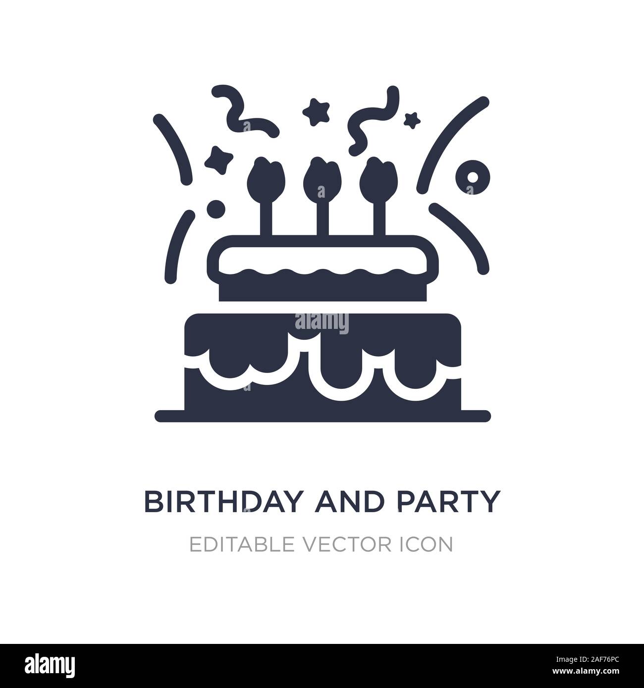 birthday and party icon on white background. Simple element illustration  from Christmas concept. birthday and party icon symbol design Stock Vector  Image & Art - Alamy