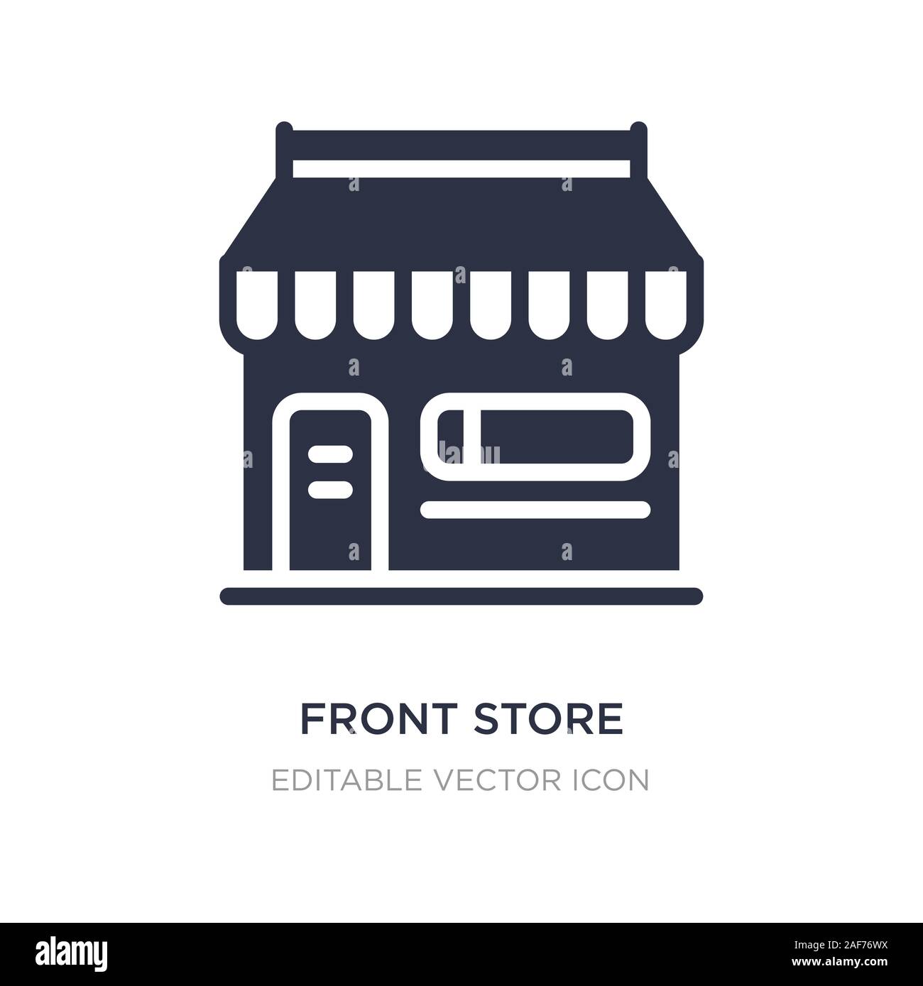 front store with awning icon on white background. Simple element ...