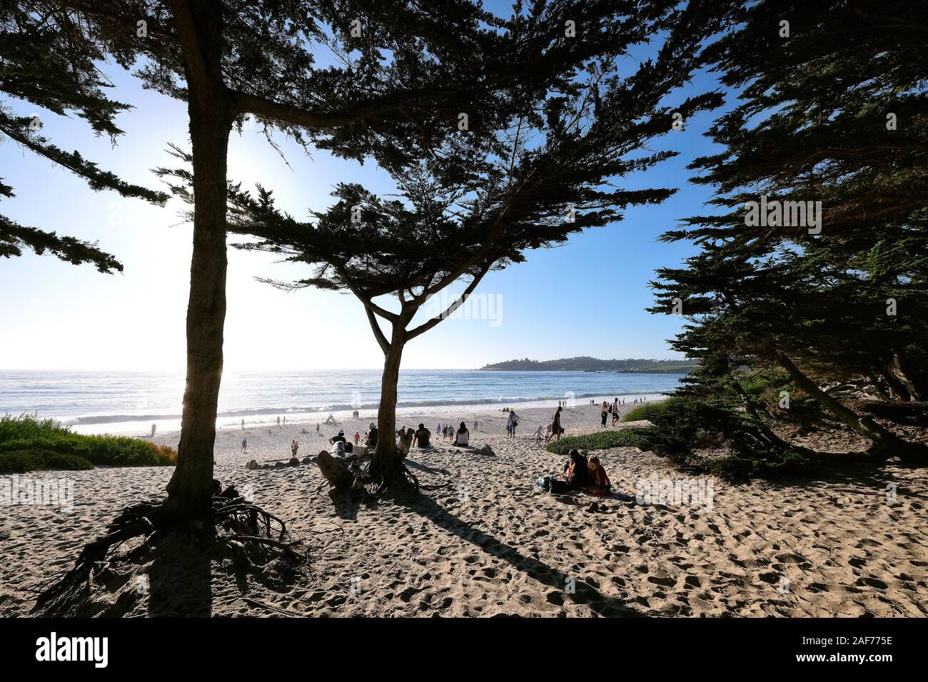 Carmel Beach, Beach of CarmelbytheSea, California, USA Stock Photo