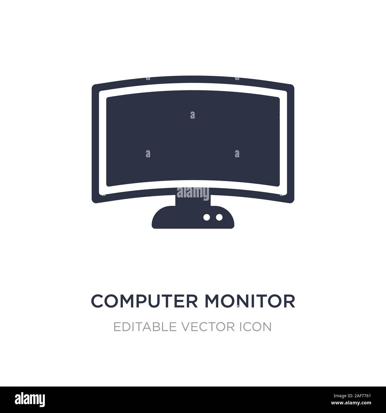computer monitor icon on white background. Simple element illustration ...