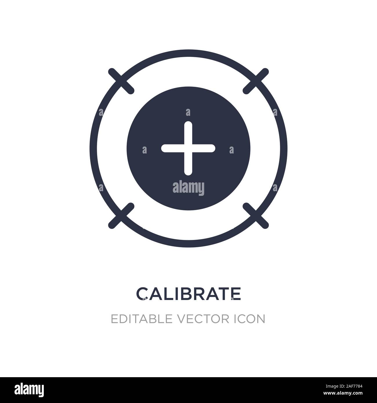 calibrate icon on white background. Simple element illustration from