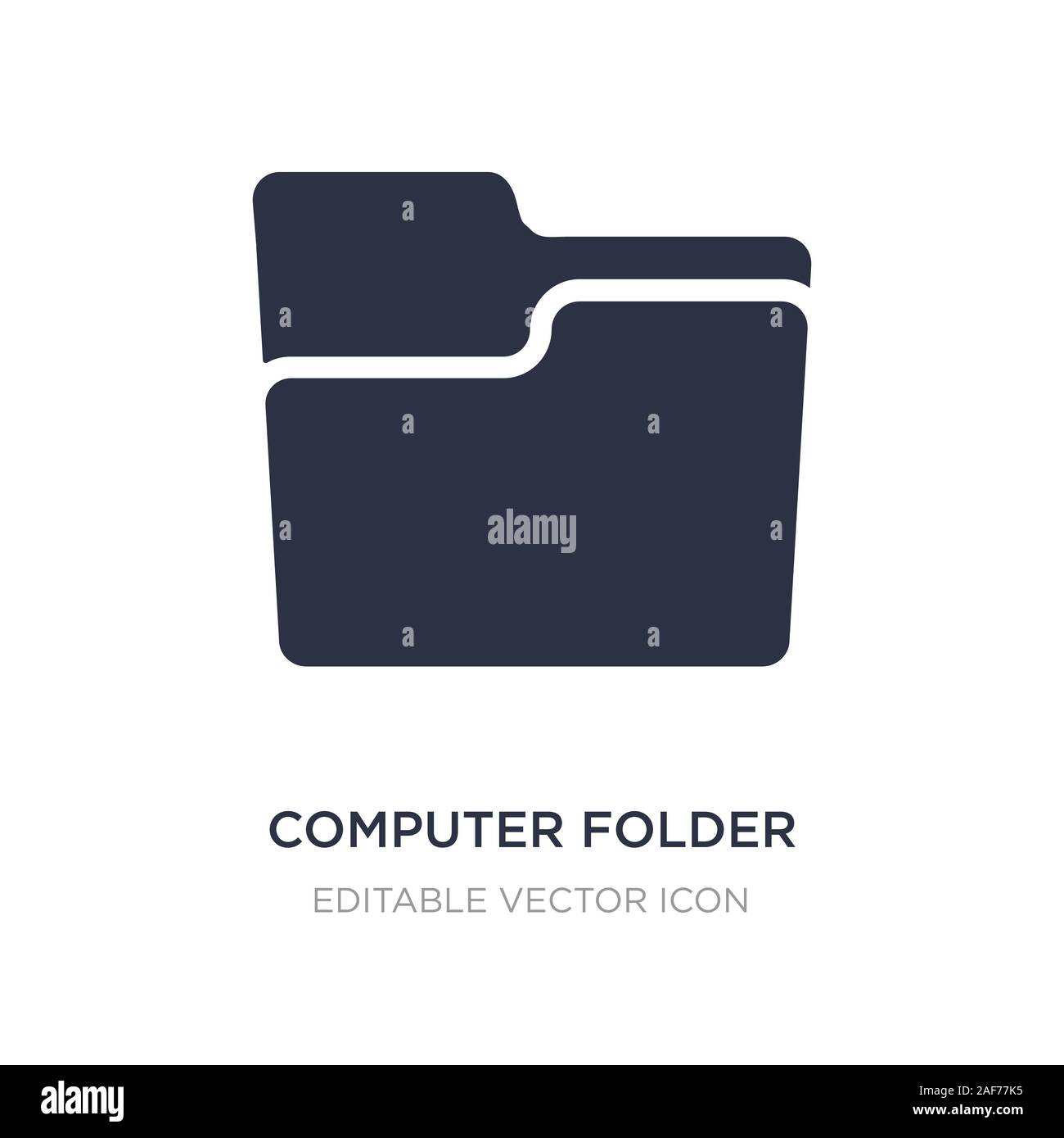 computer folder icon on white background. Simple element illustration ...