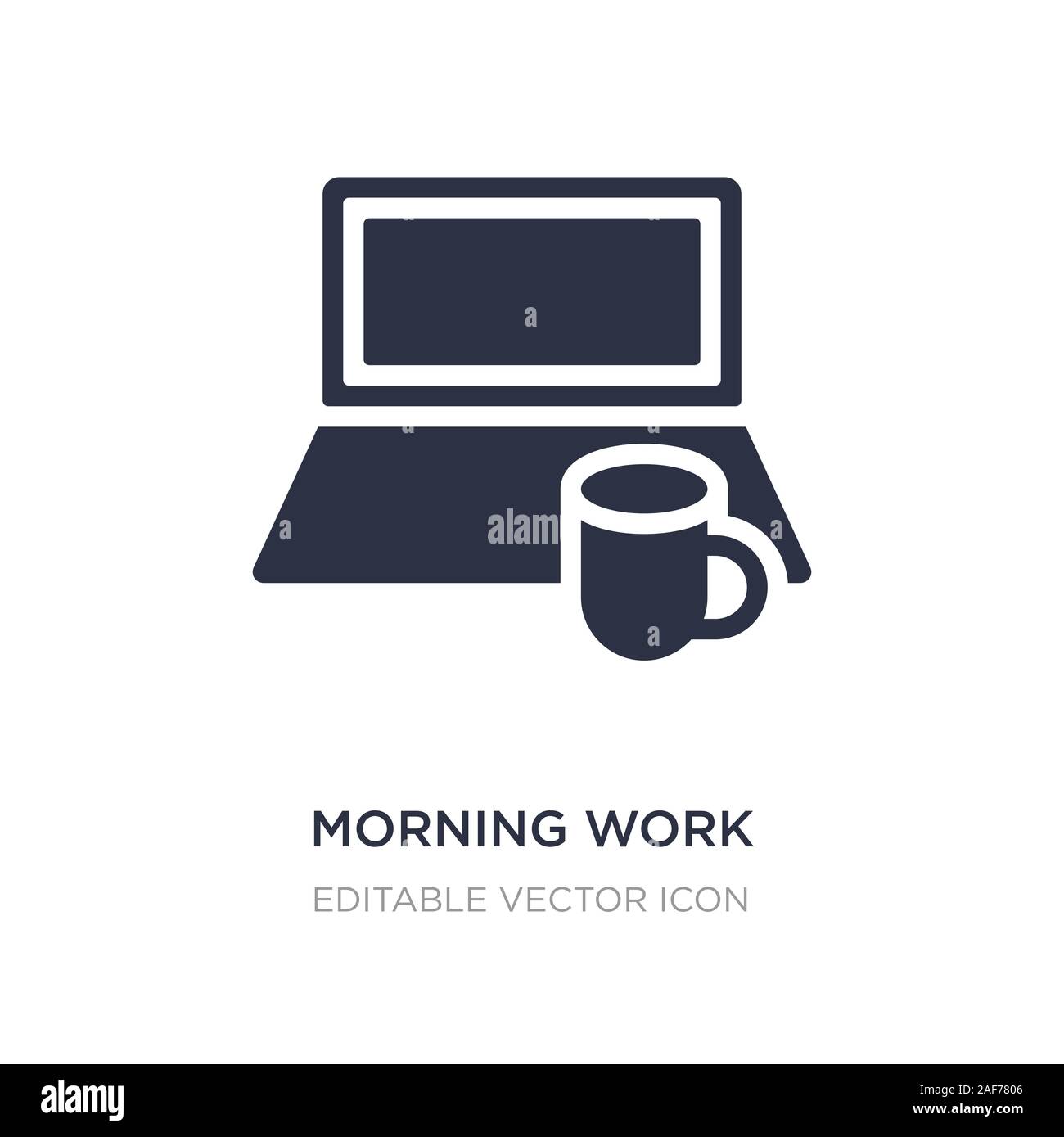 morning work icon on white background. Simple element illustration from ...