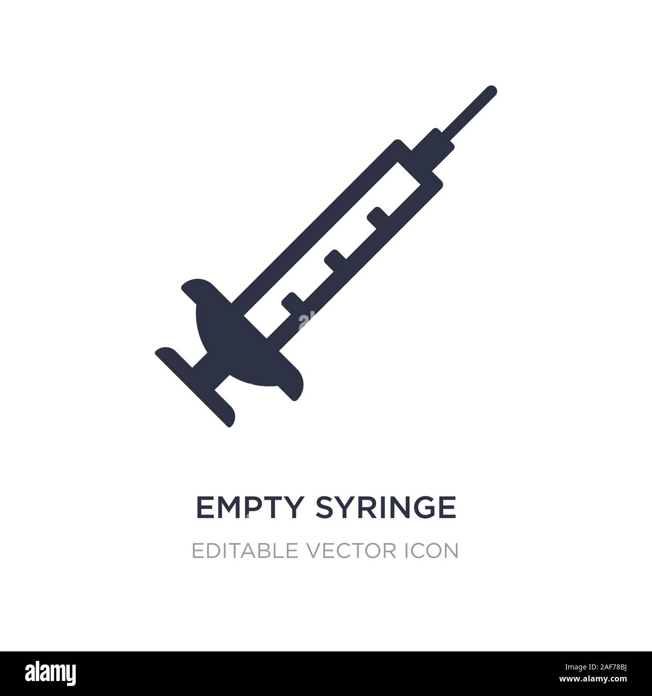 empty syringe icon on white background. Simple element illustration from Dentist concept. empty syringe icon symbol design. Stock Vector