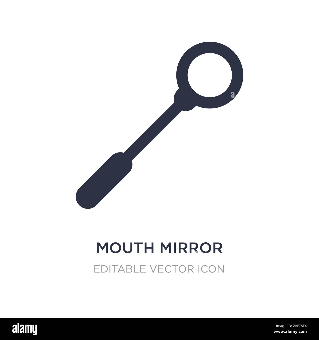 mouth mirror icon on white background. Simple element illustration from ...