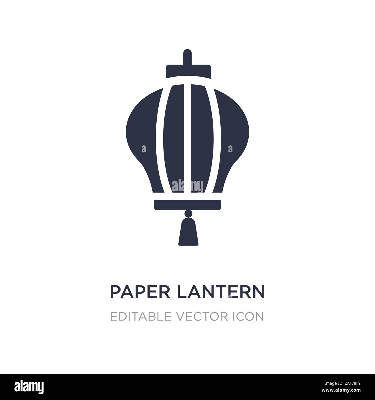paper lantern icon on white background. Simple element illustration from Cultures concept. paper lantern icon symbol design. Stock Vector