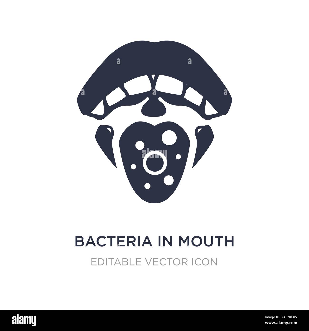 bacteria in mouth icon on white background. Simple element illustration ...