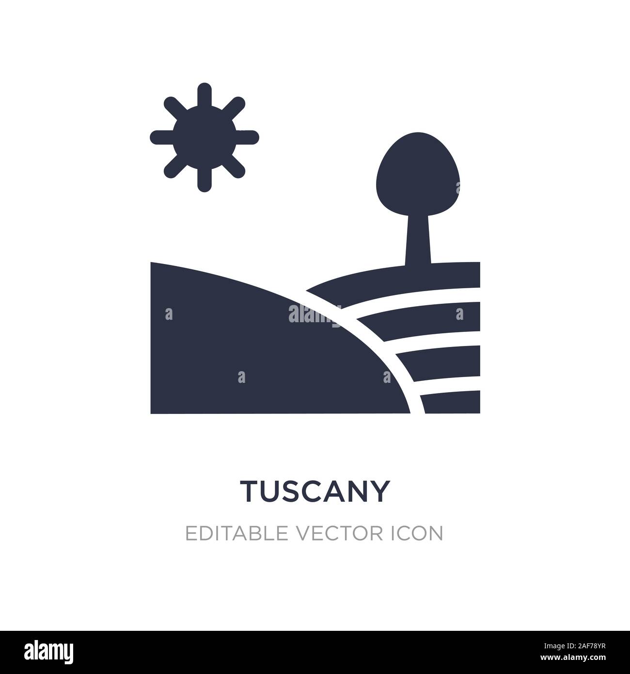 tuscany icon on white background. Simple element illustration from Cultures concept. tuscany icon symbol design. Stock Vector
