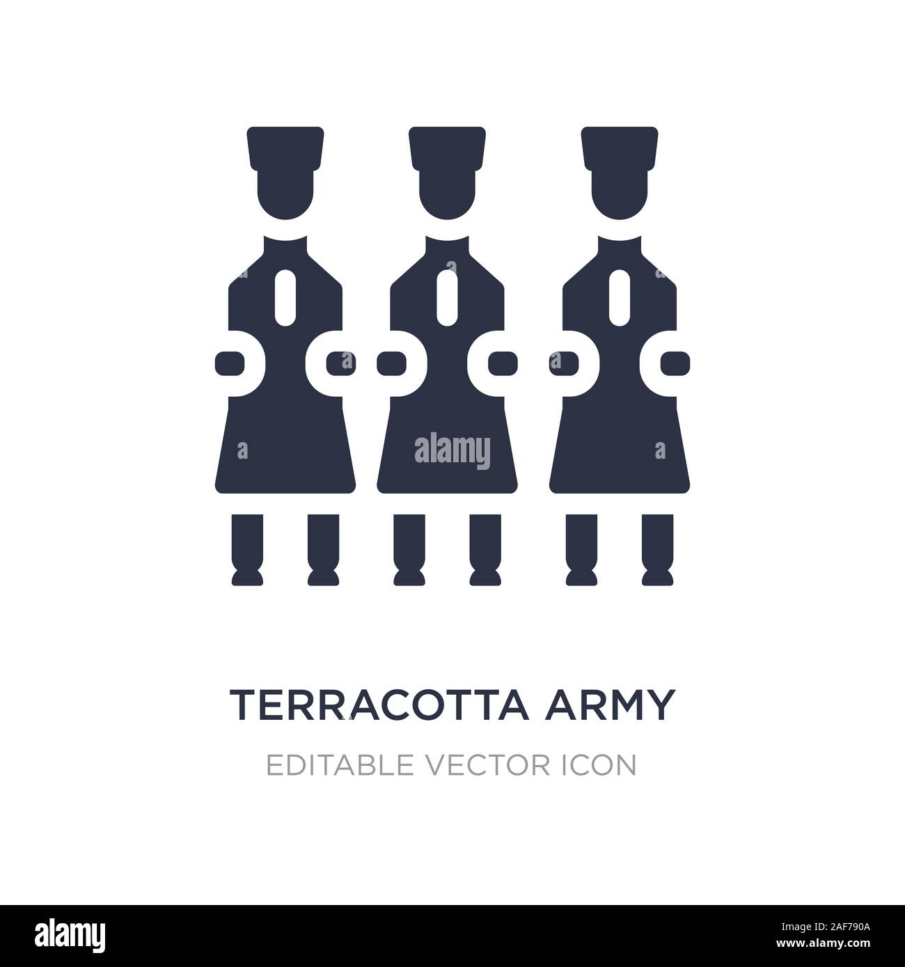 terracotta army icon on white background. Simple element illustration ...
