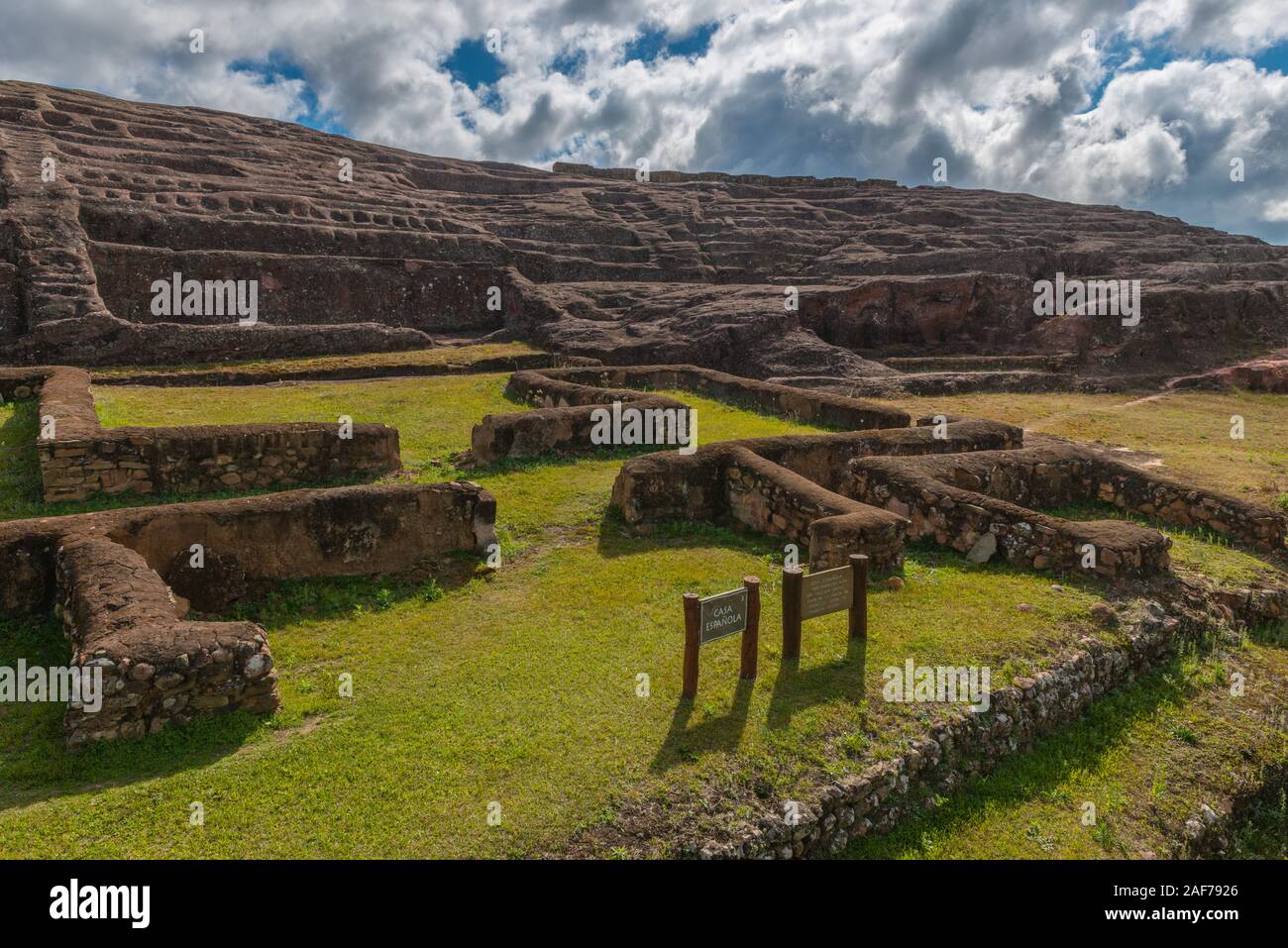 Casa Española or Spanish House of 1630 - 1660, historical site of El Fuerte, Unesco world heritage, Samaipata, Santa Cruz, Bolivia, Latin America Stock Photo