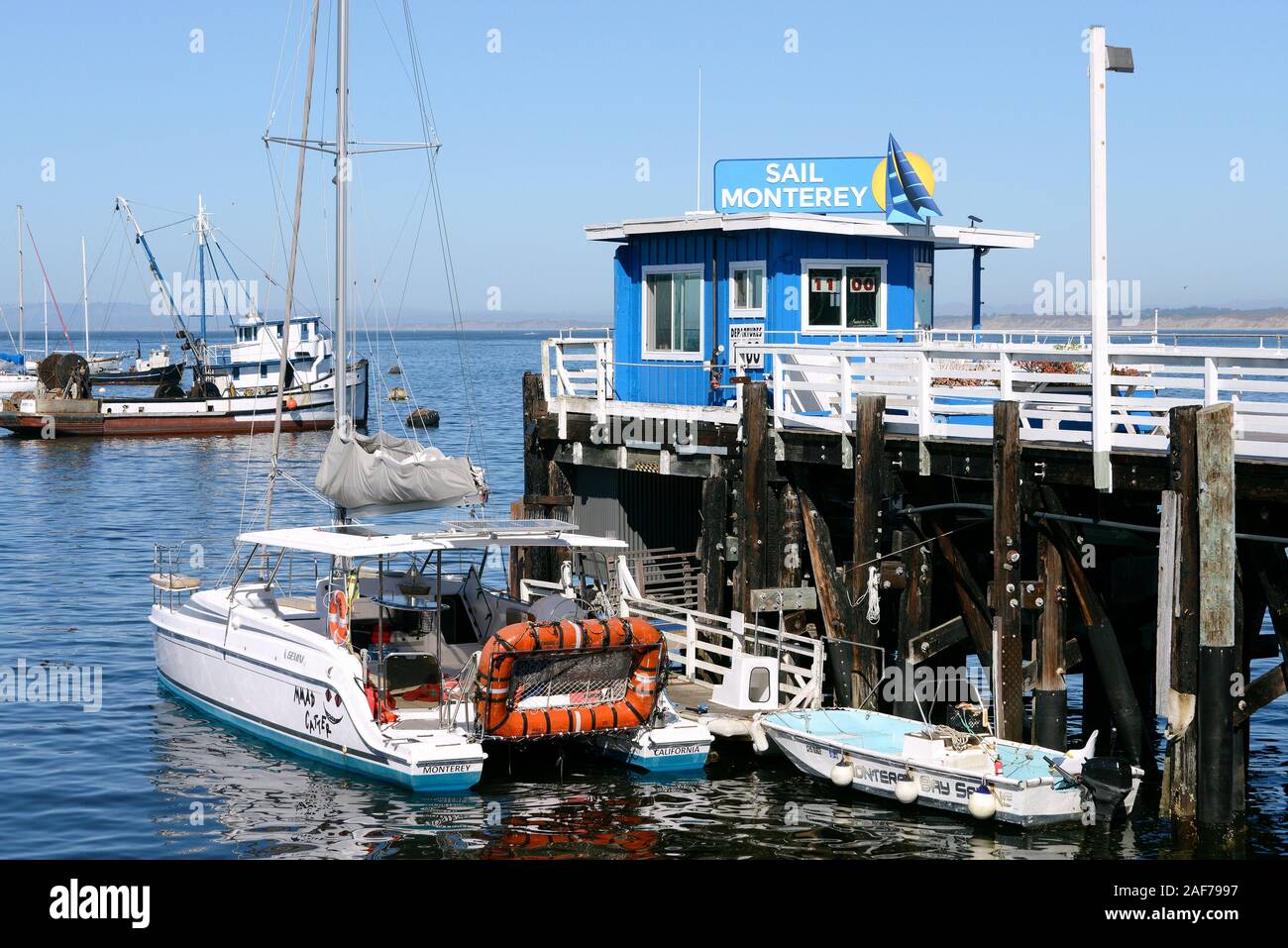 Old Fisherman's Wharf, Cannery Row tourist district, Monterey ...