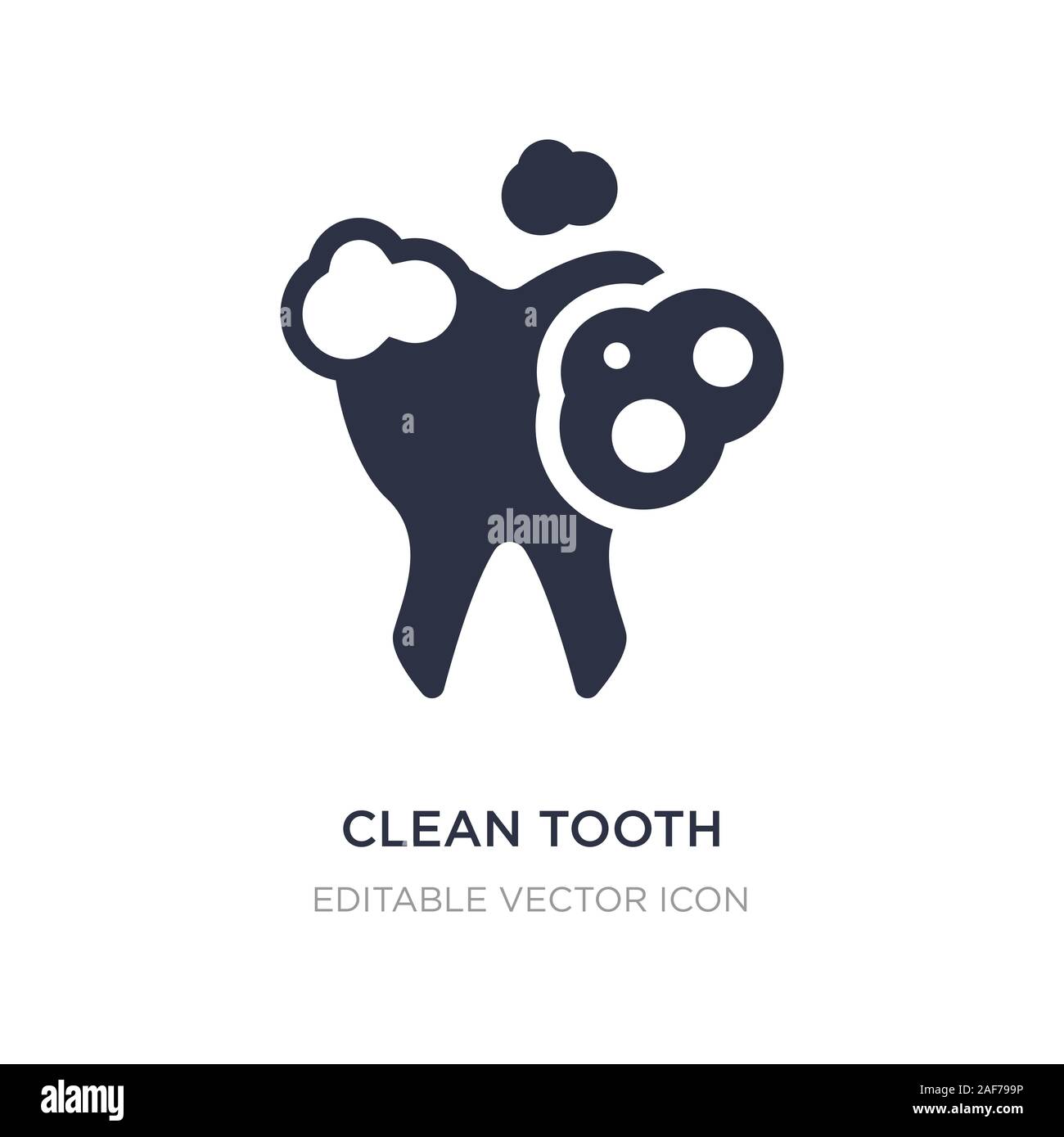 clean tooth icon on white background. Simple element illustration from ...