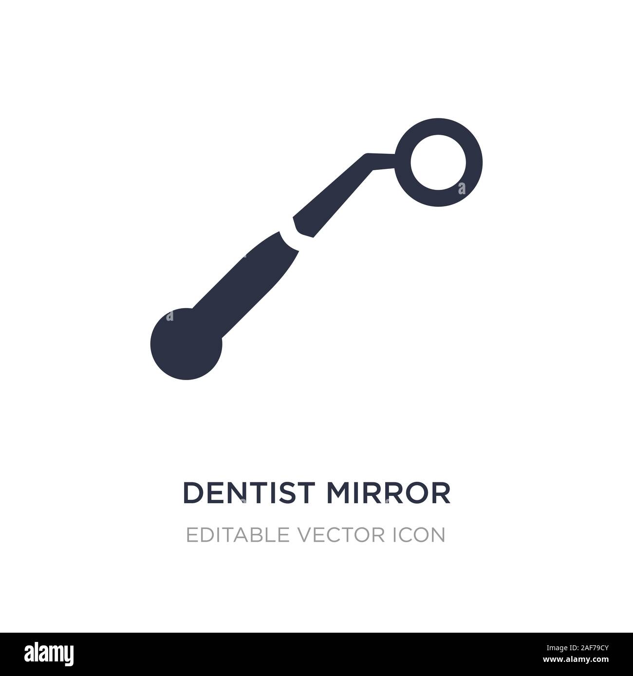 dentist mirror icon on white background. Simple element illustration from Dentist concept