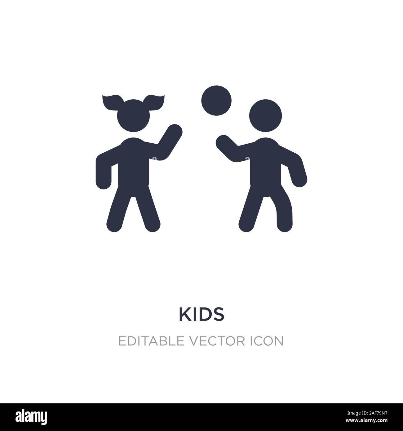 kids icon on white background. Simple element illustration from