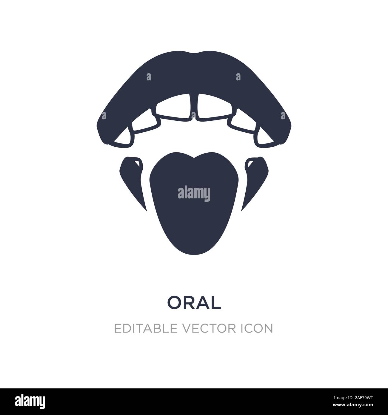 oral icon on white background. Simple element illustration from Dentist