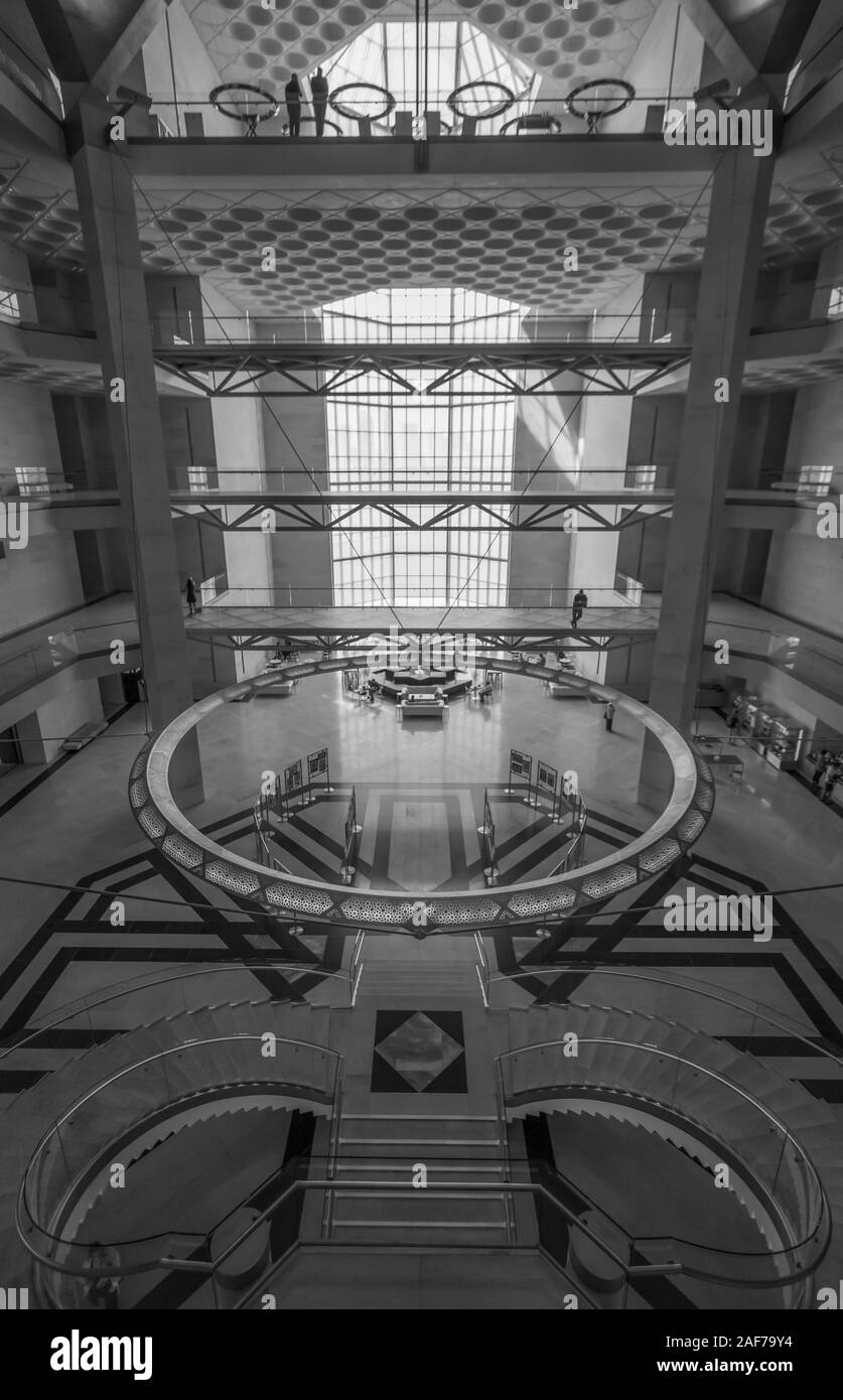 Doha, Qatar - built on one end of the Corniche, the Museum of Islamic Art is the first of its kind to feature 14 centuries of Islamic art Stock Photo