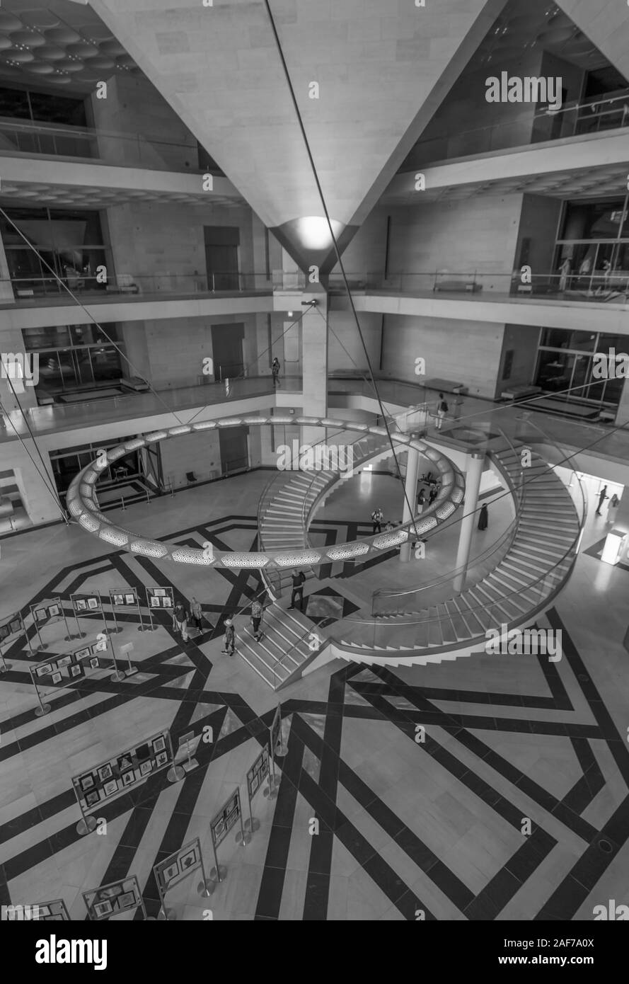 Doha, Qatar - built on one end of the Corniche, the Museum of Islamic Art is the first of its kind to feature 14 centuries of Islamic art Stock Photo