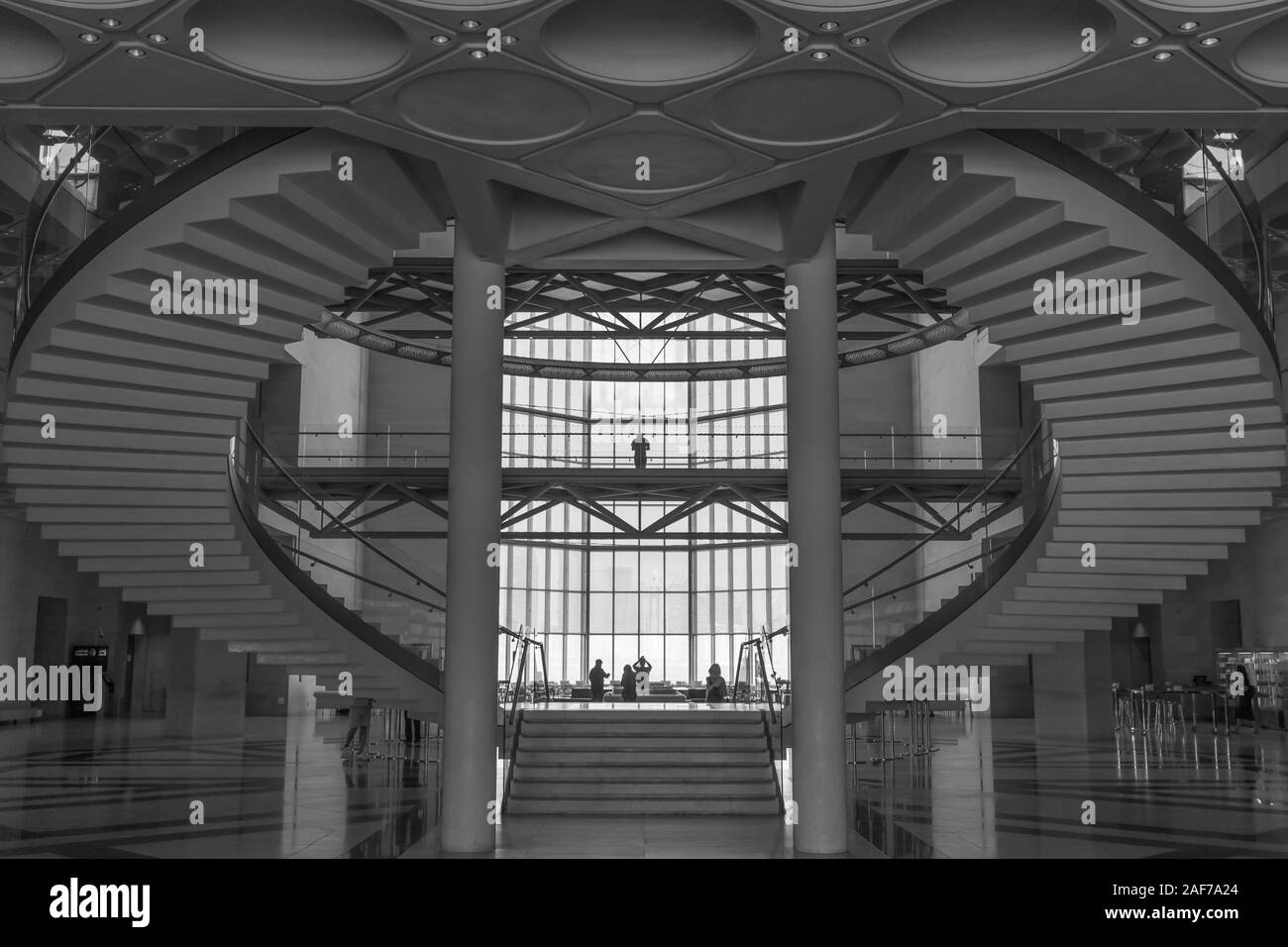 Doha, Qatar - built on one end of the Corniche, the Museum of Islamic Art is the first of its kind to feature 14 centuries of Islamic art Stock Photo