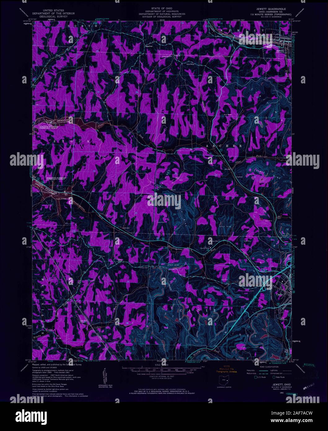 Map of jewett ohio hires stock photography and images Alamy