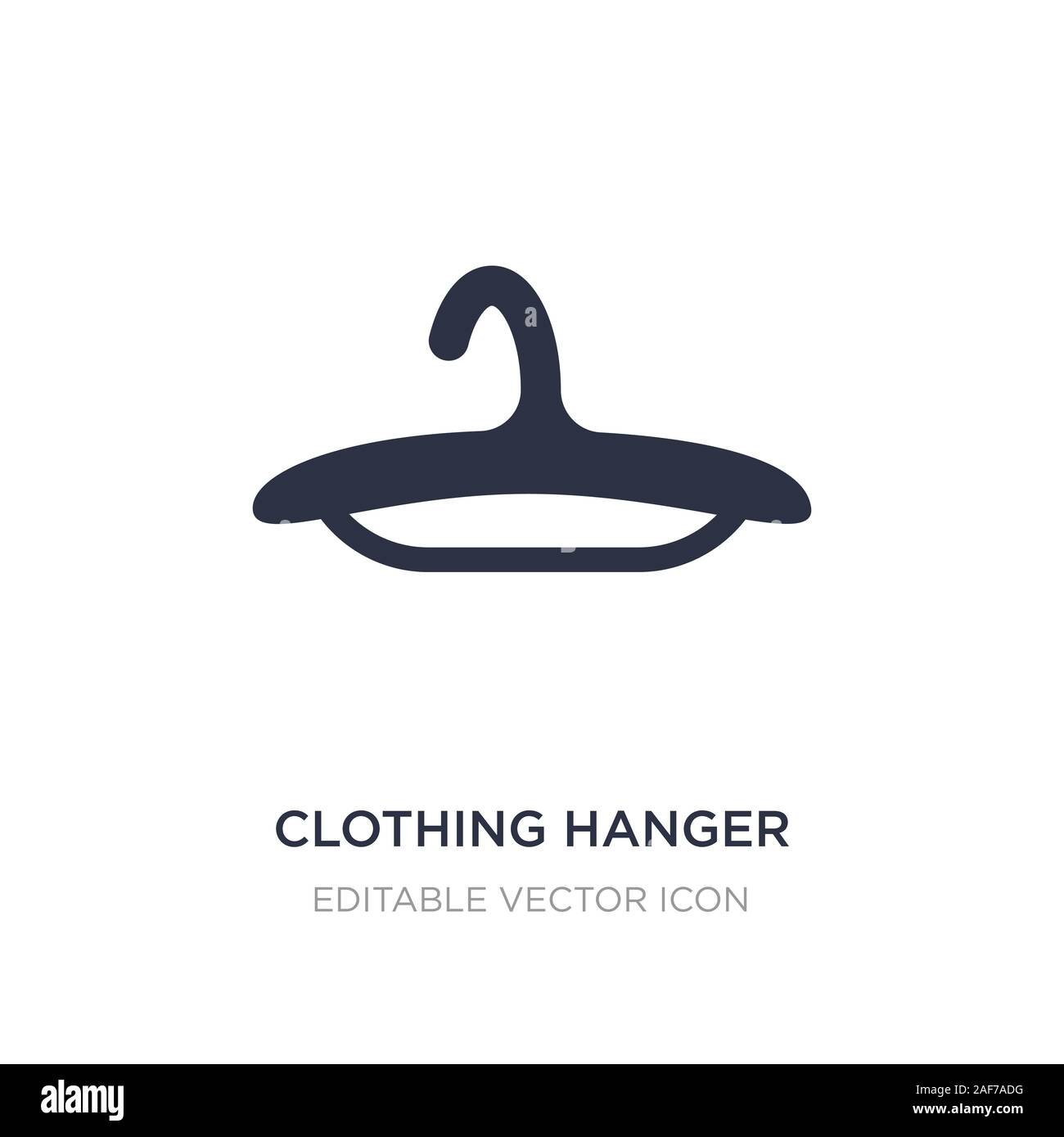 clothing hanger icon on white background. Simple element illustration