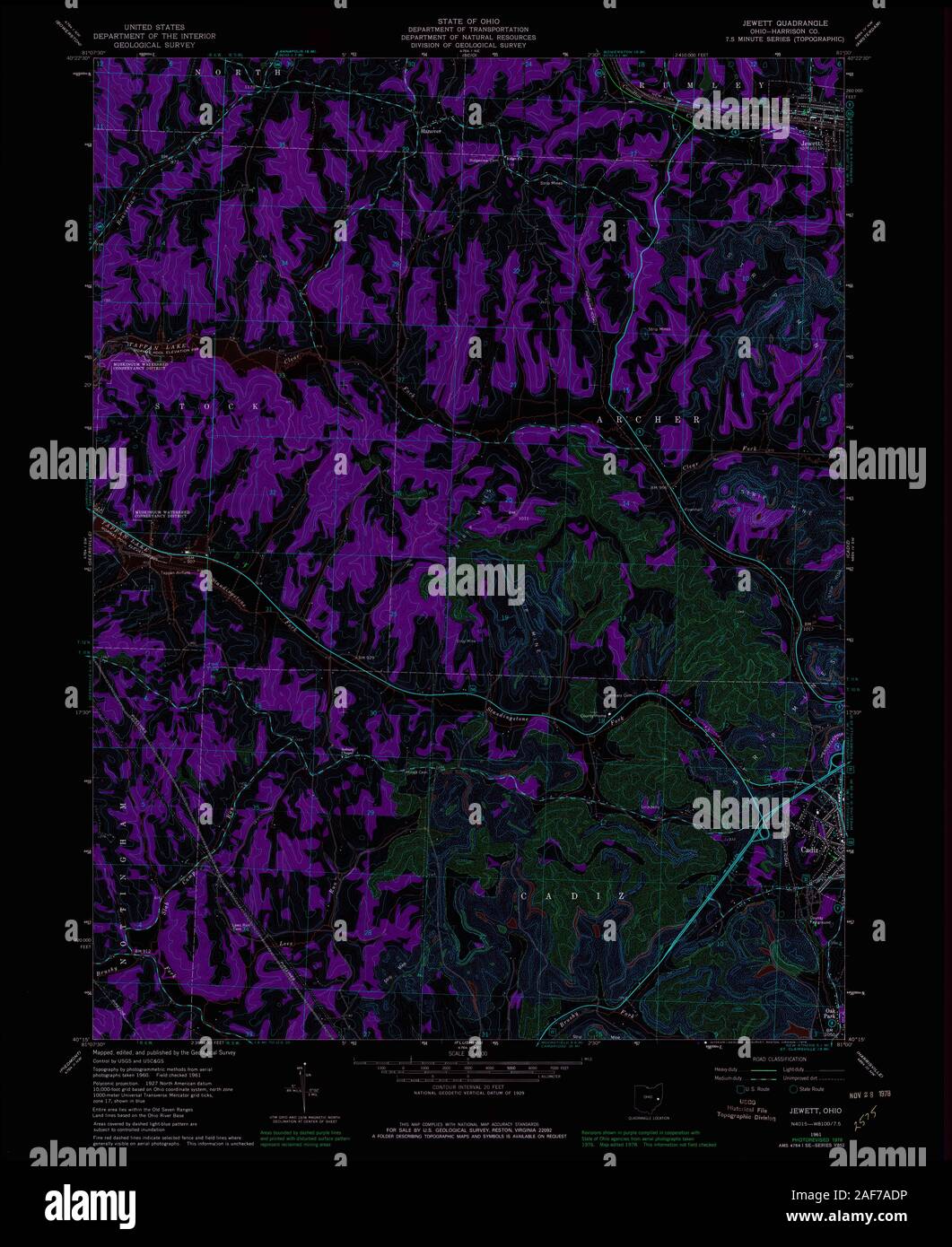 Map of jewett ohio hires stock photography and images Alamy