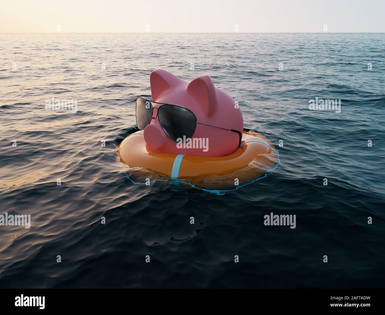 Pink piggy bank, savings concept. 3d rendering Stock Photo - Alamy