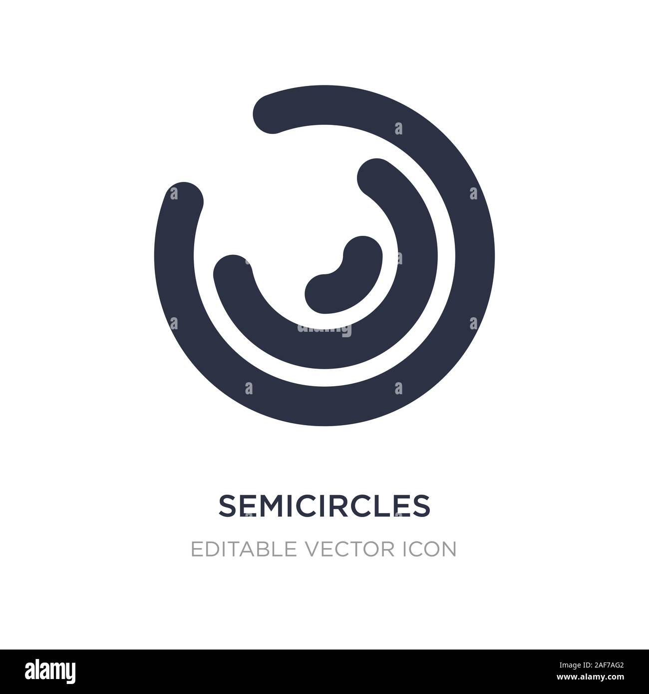 semicircles icon on white background. Simple element illustration from ...