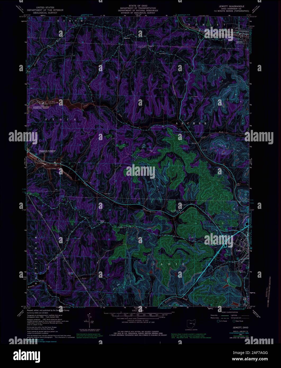 Map of jewett ohio hires stock photography and images Alamy