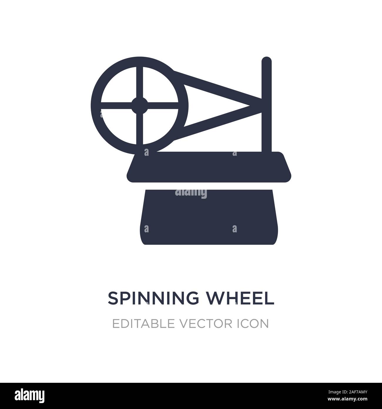 spinning wheel icon on white background. Simple element illustration