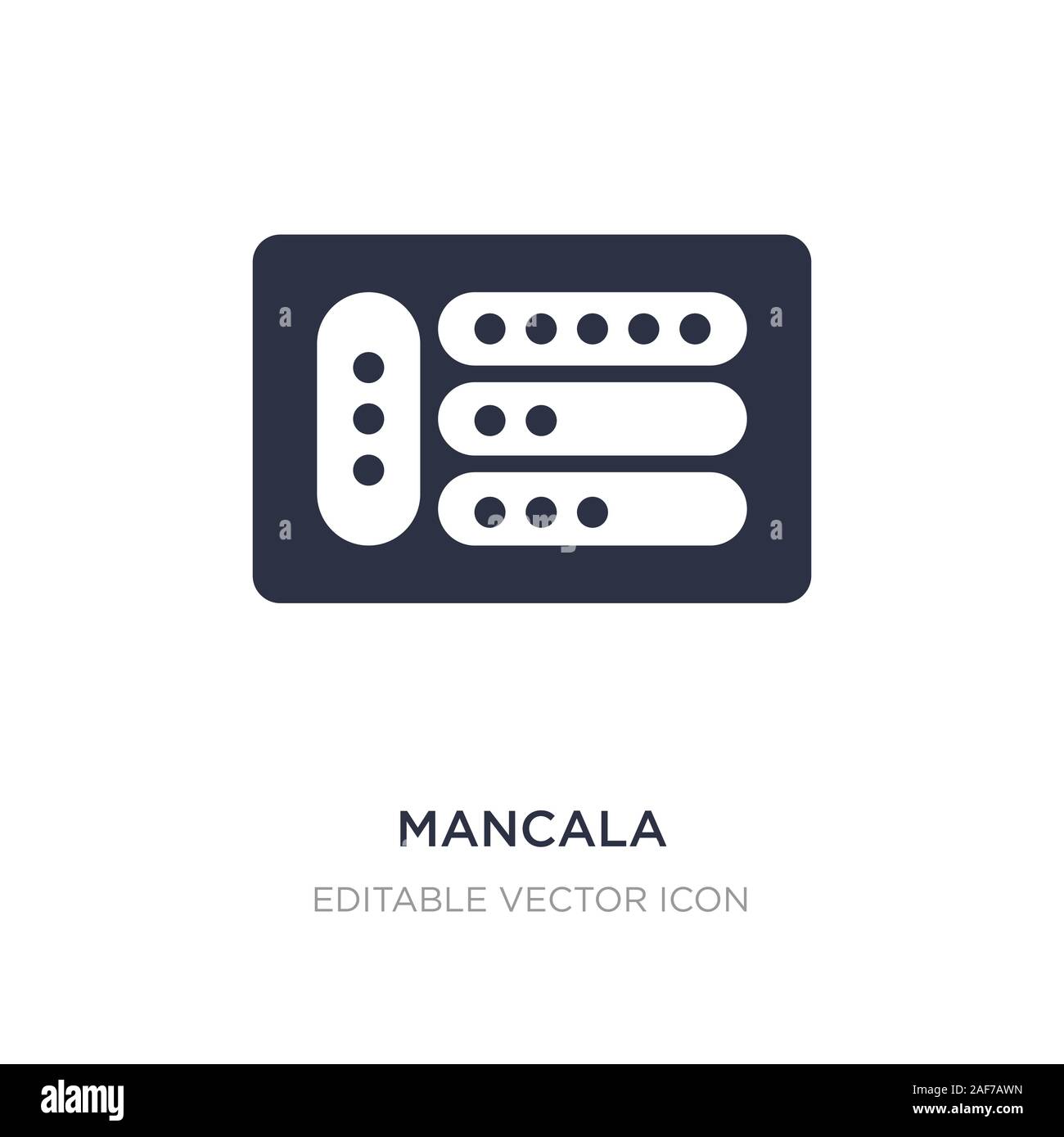 mancala icon on white background. Simple element illustration from Entertainment concept. mancala icon symbol design. Stock Vector