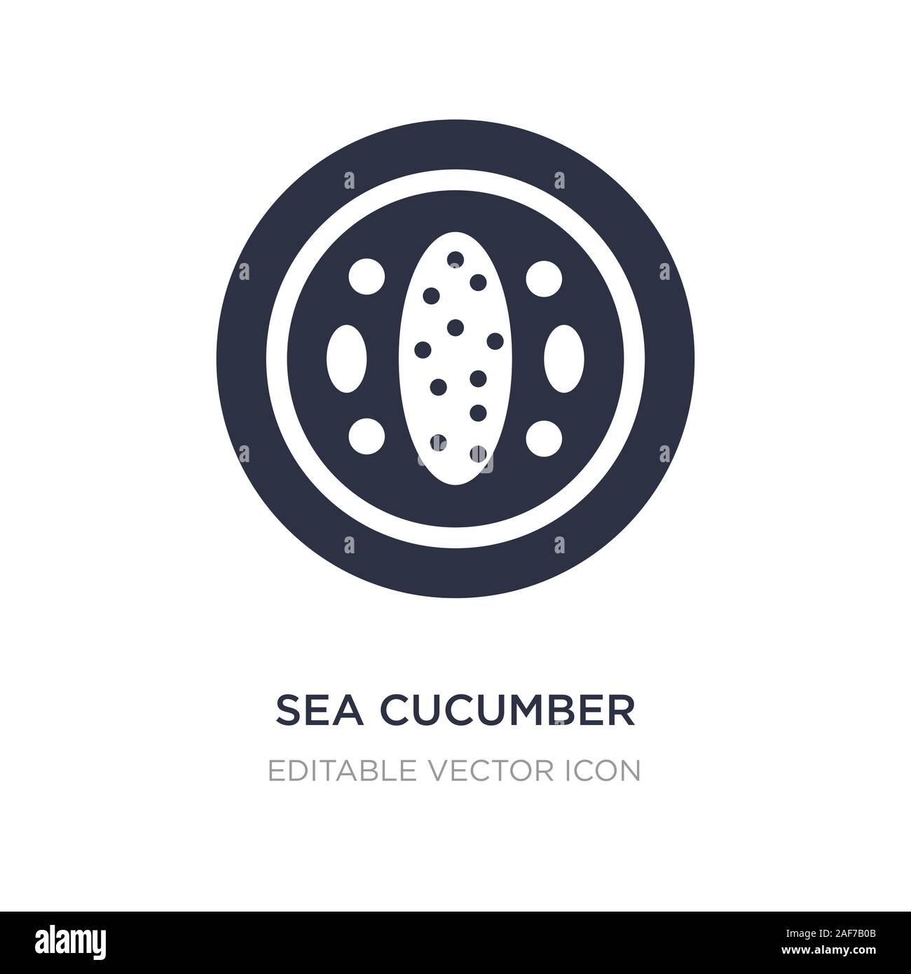 sea cucumber icon on white background. Simple element illustration from