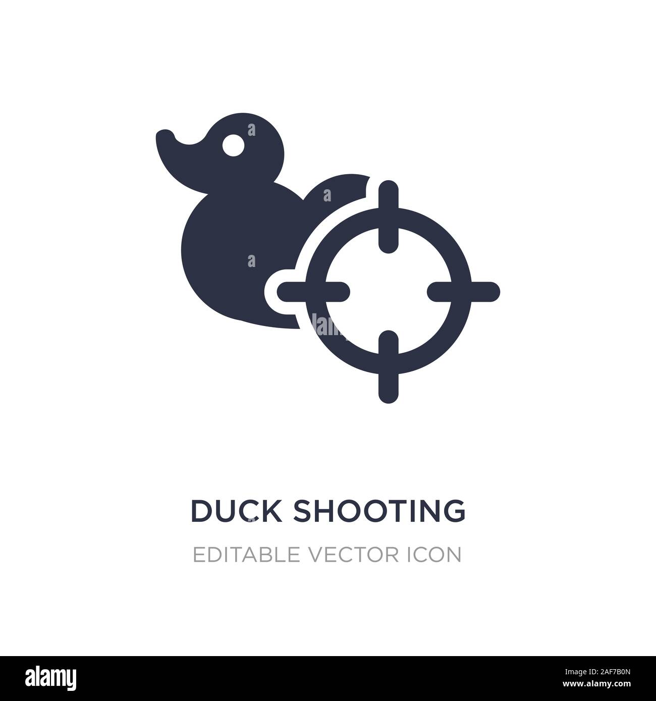 duck shooting icon on white background. Simple element illustration from Entertainment concept. duck shooting icon symbol design. Stock Vector