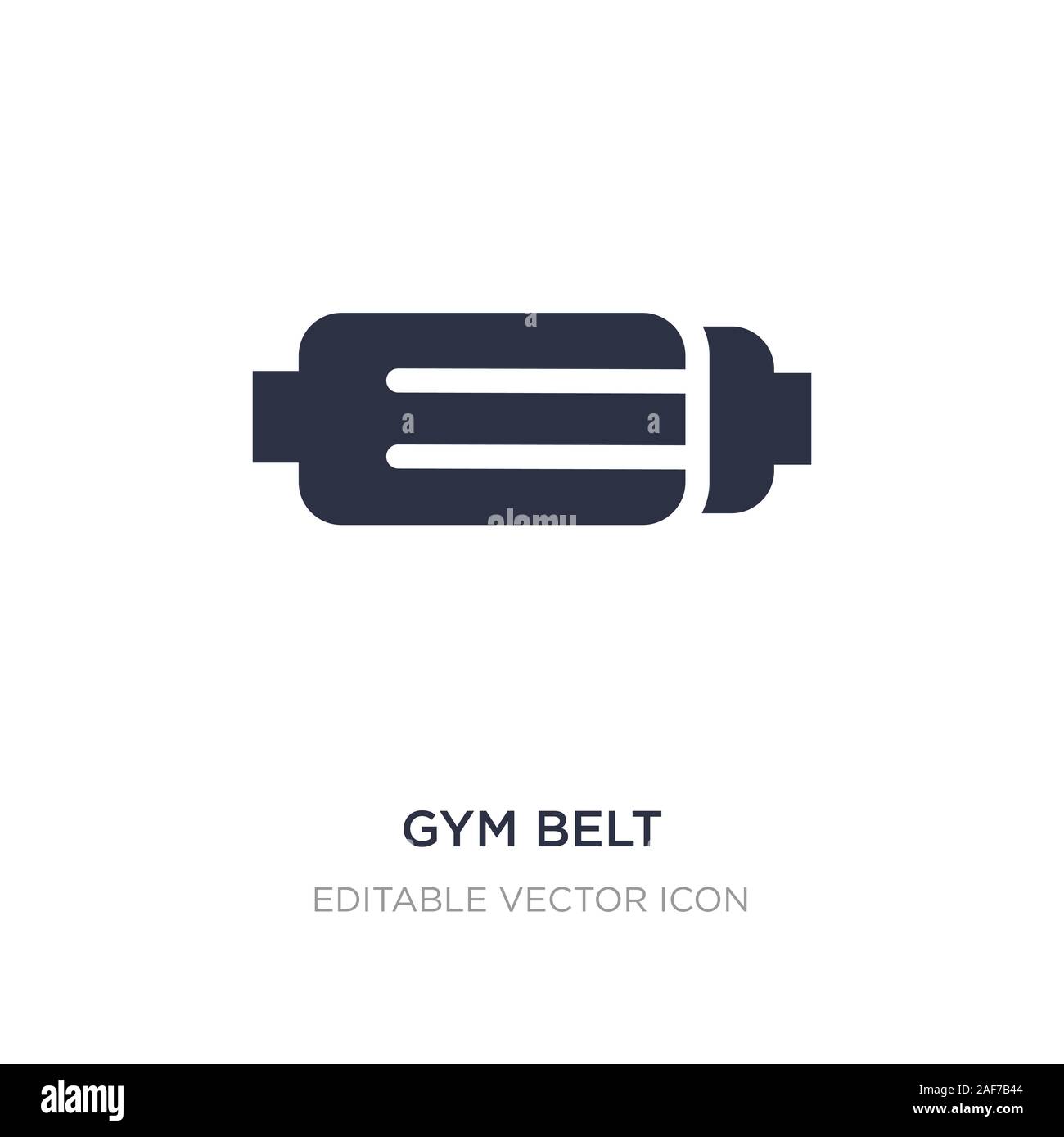 gym belt icon on white background. Simple element illustration from