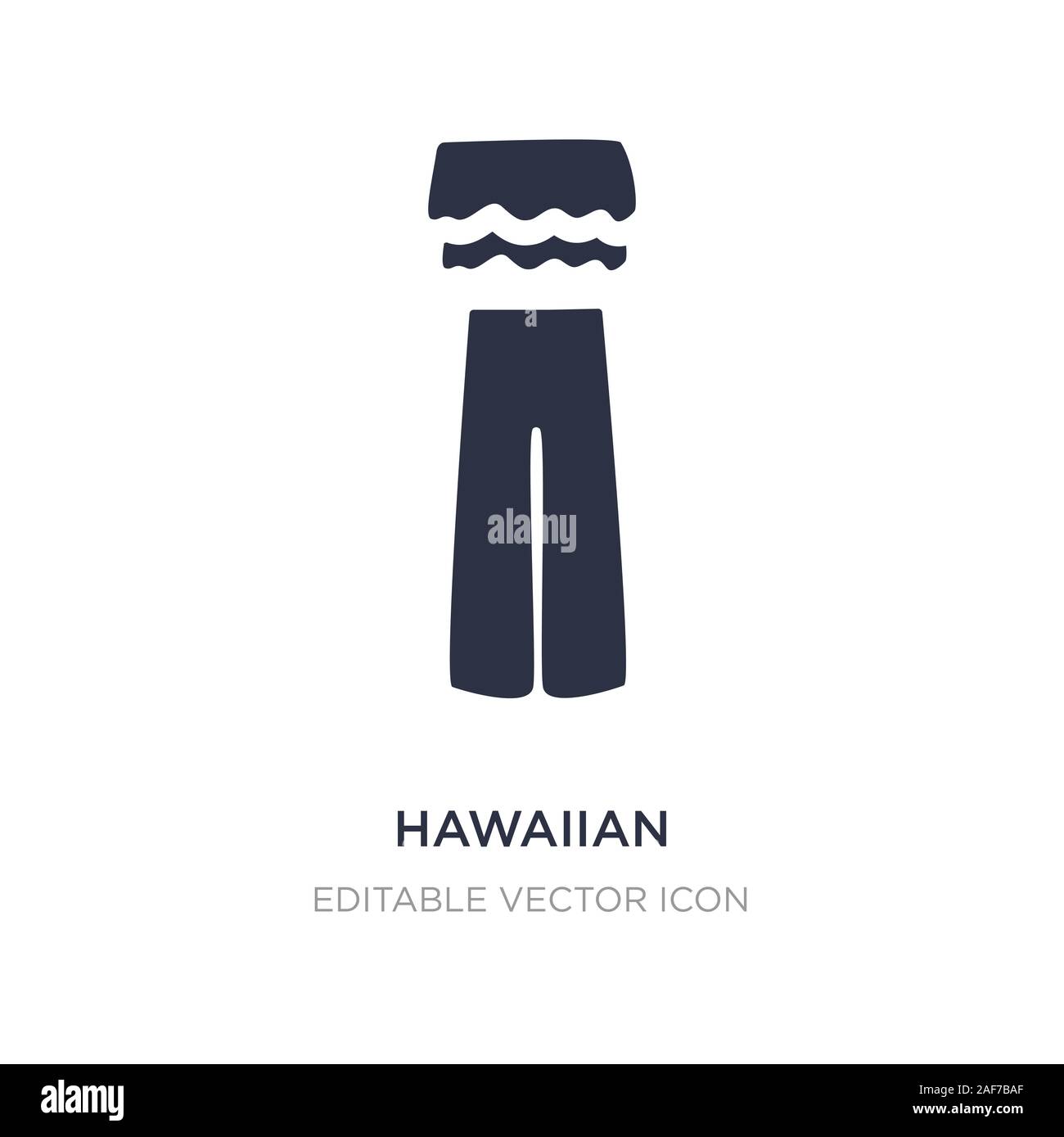 hawaiian icon on white background. Simple element illustration from Fashion concept. hawaiian icon symbol design. Stock Vector